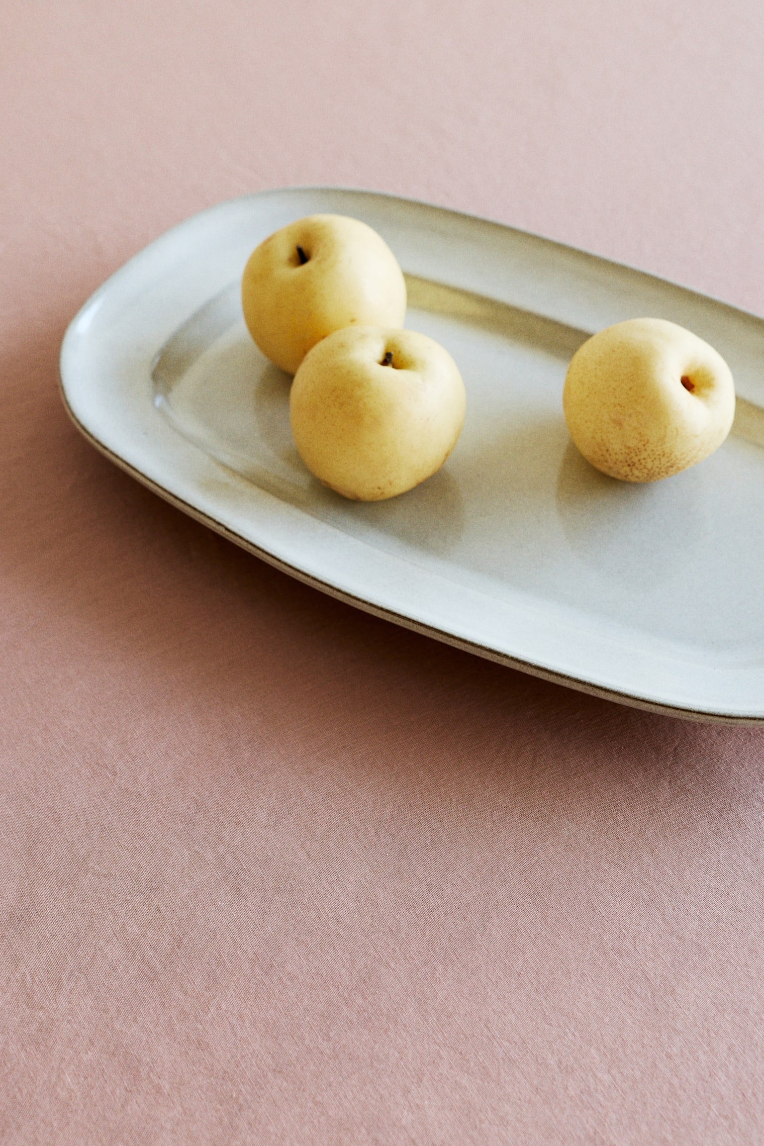 Cotton tablecloth - Light dusty pink/Sage green/Light beige/White - 2