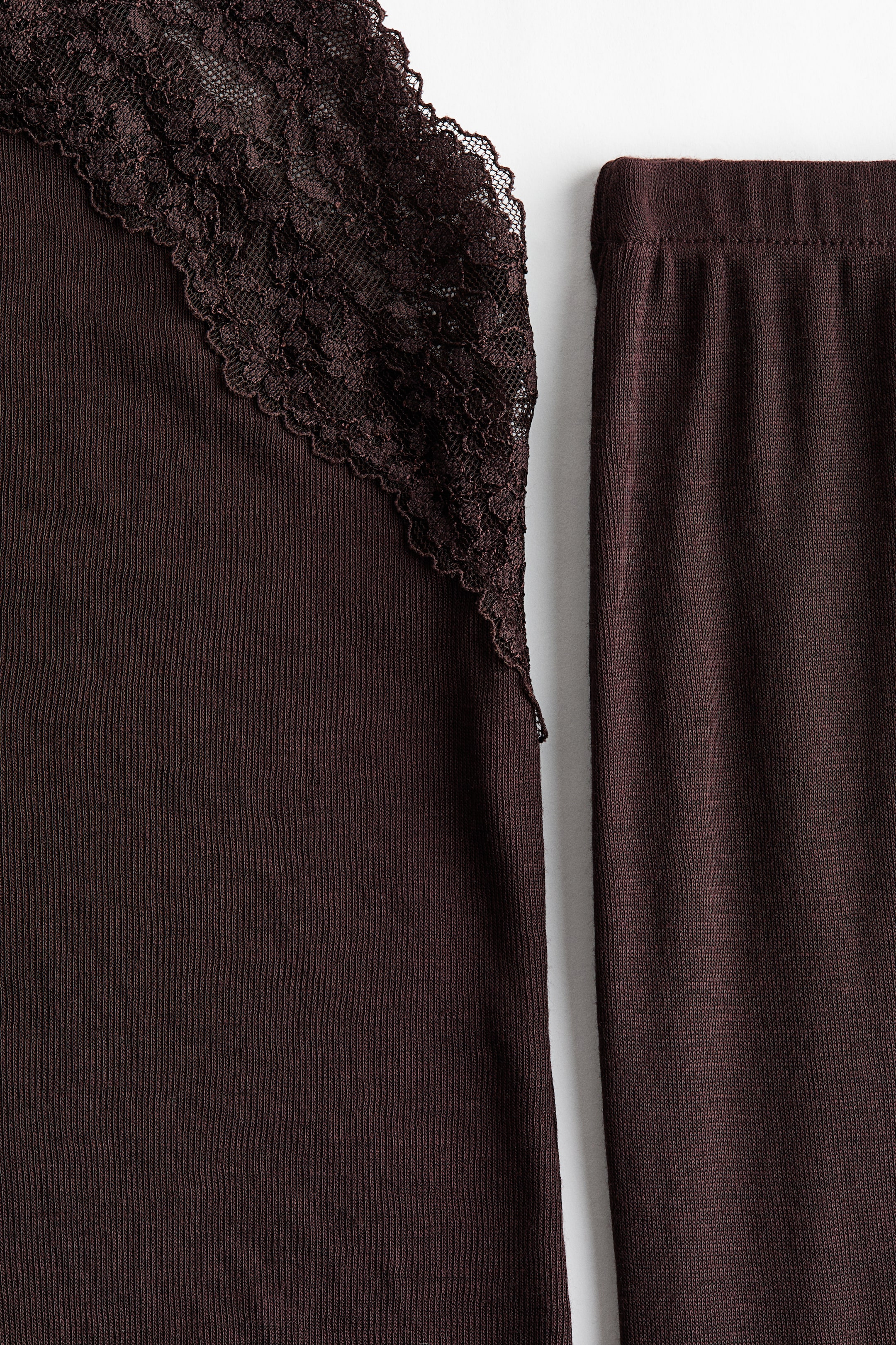 Lace-Trimmed Pajamas