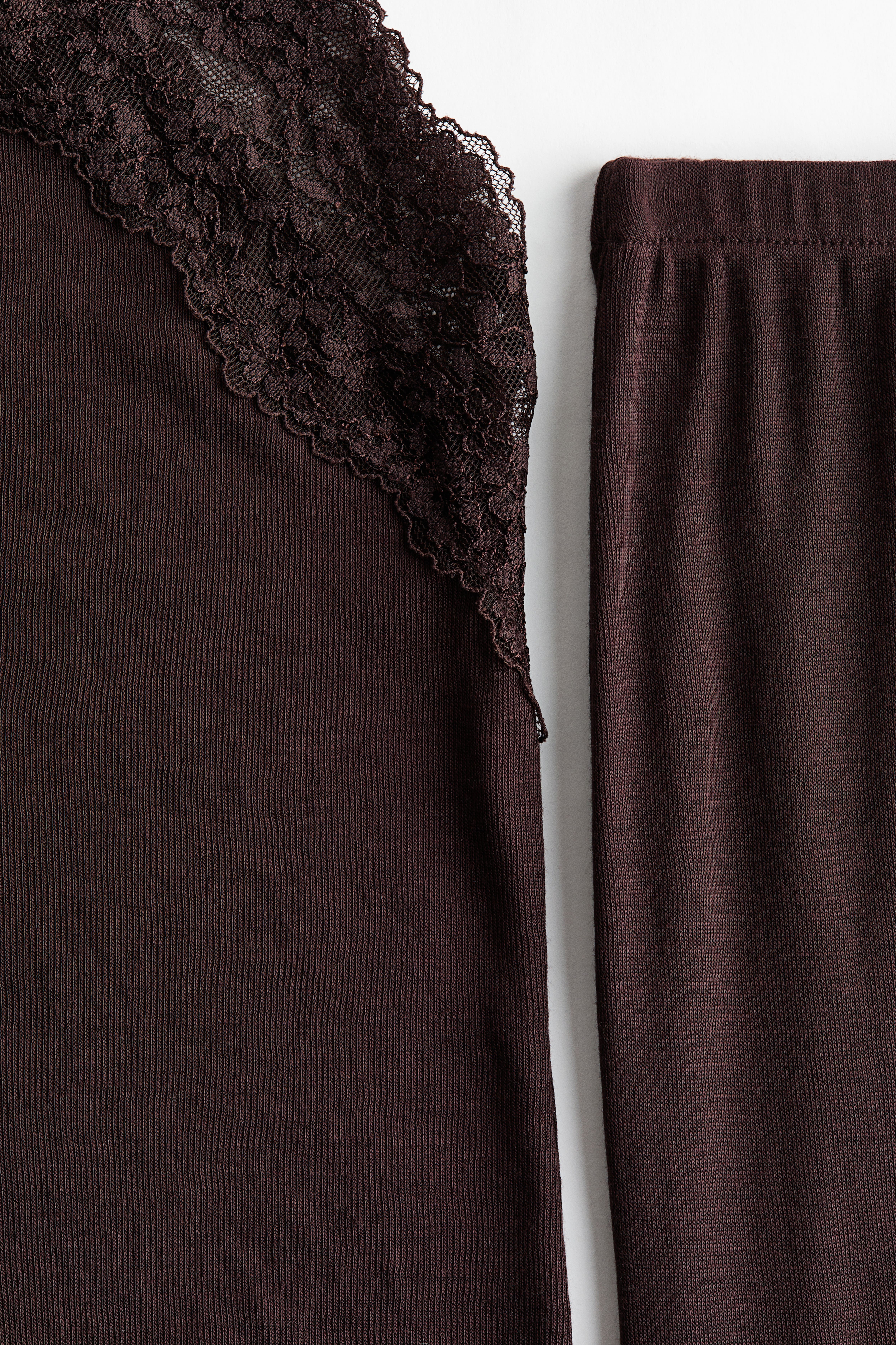 Lace-Trimmed Pajamas