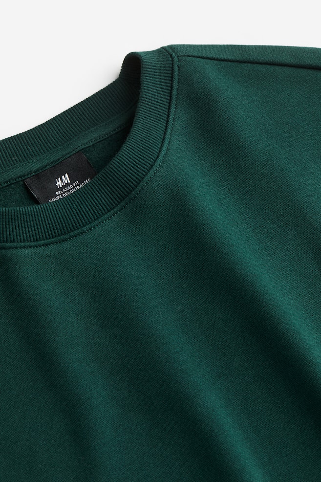 Relaxed Fit Sweatshirt - Dark green/Black/Light grey marl/White/dc/dc/dc/dc/dc/dc/dc/dc/dc/dc - 6
