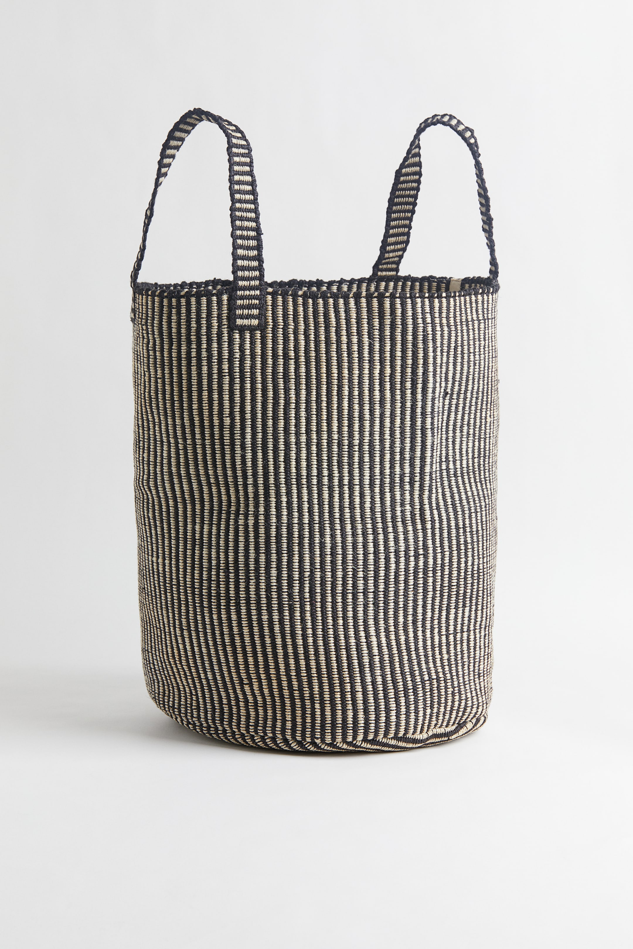 Jute laundry basket Black/Striped Home All H&M GB