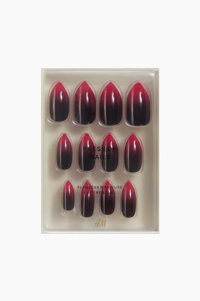 Press-on kunstnagels - Halloween Black Red/Paars/glitters/Black Purple Glitter/Ombré Royale/Lavender Haze/Amethyst Allure - 1