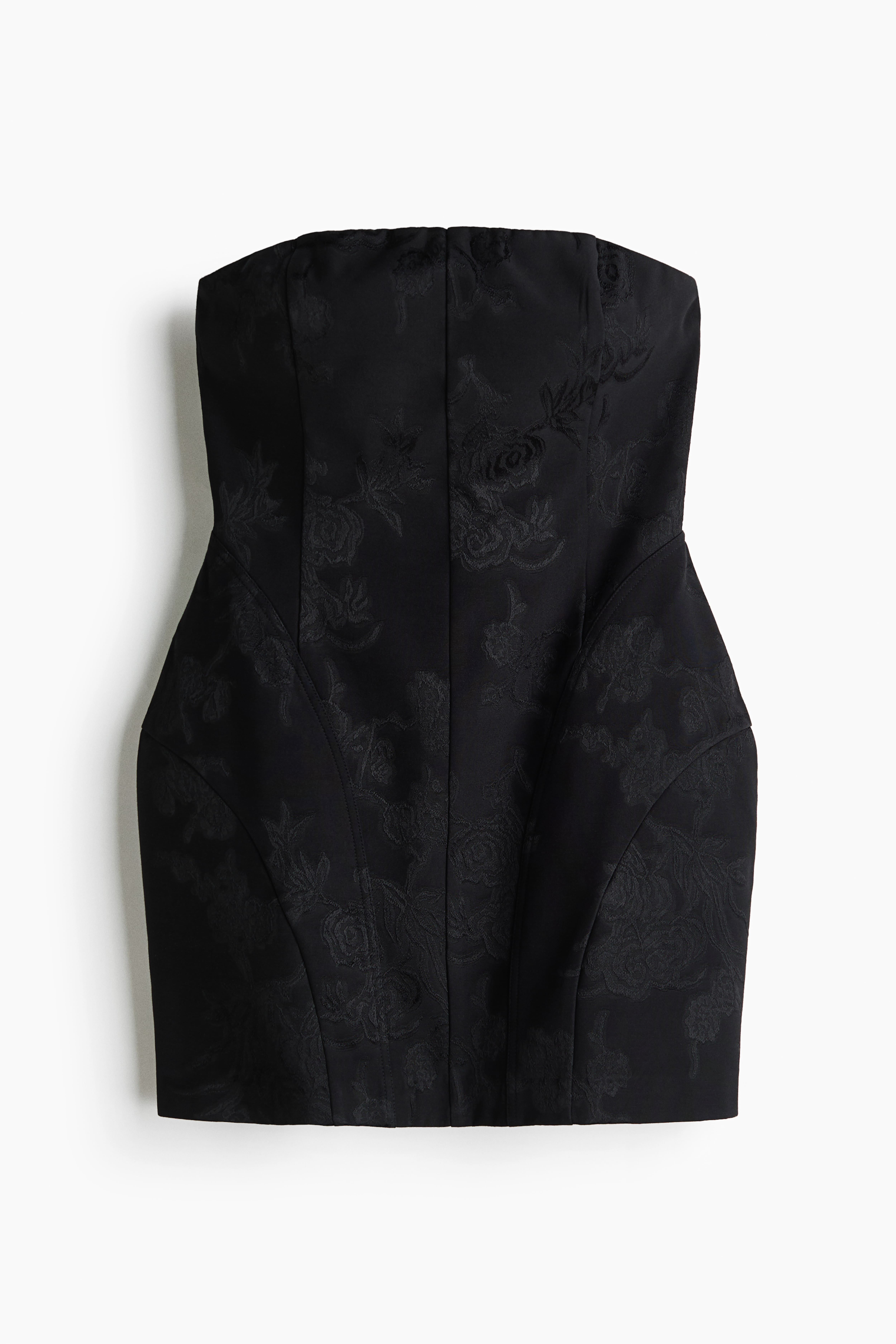 Jacquard-Weave Bandeau Dress