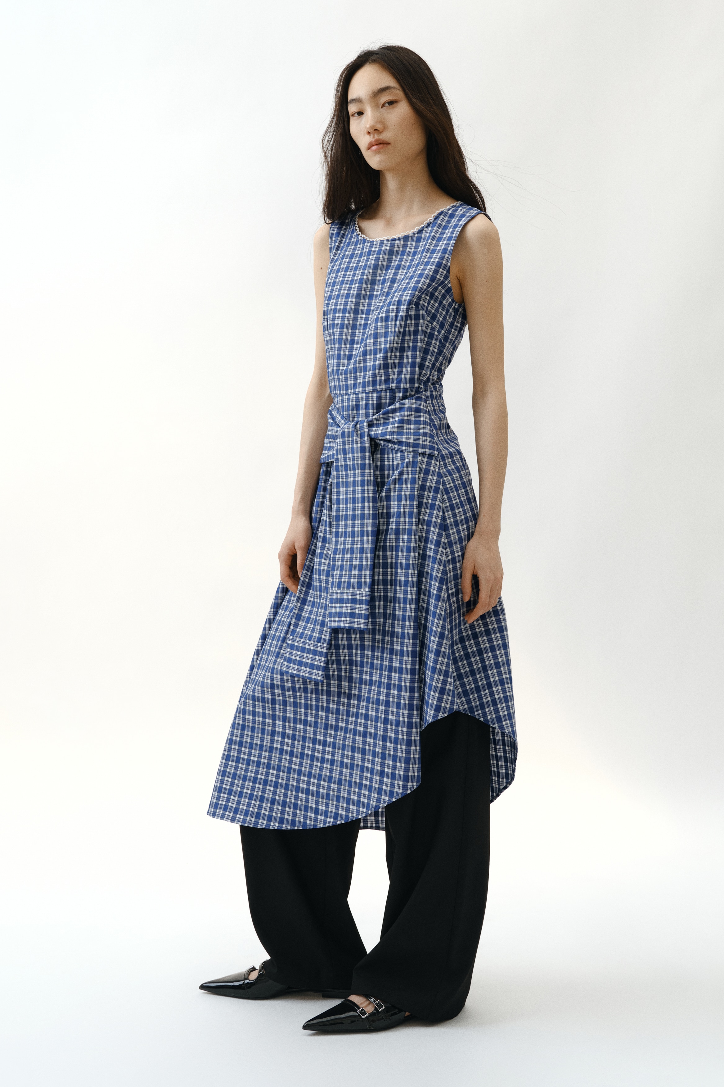 Asymmetric midi dress