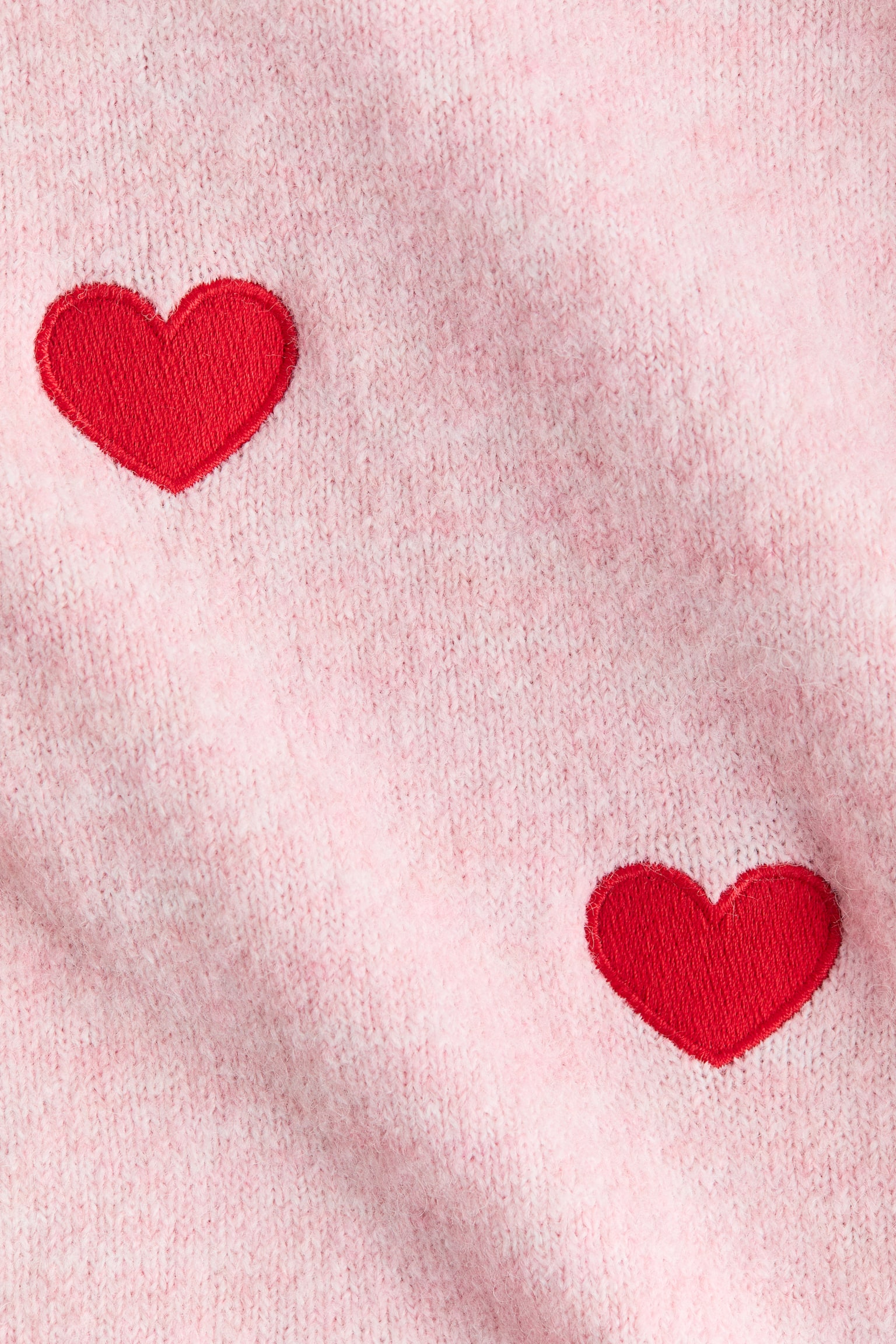 Chandail - Rose clair/cœurs/Blanc/fleurs/Beige clair/rayures noires - 3