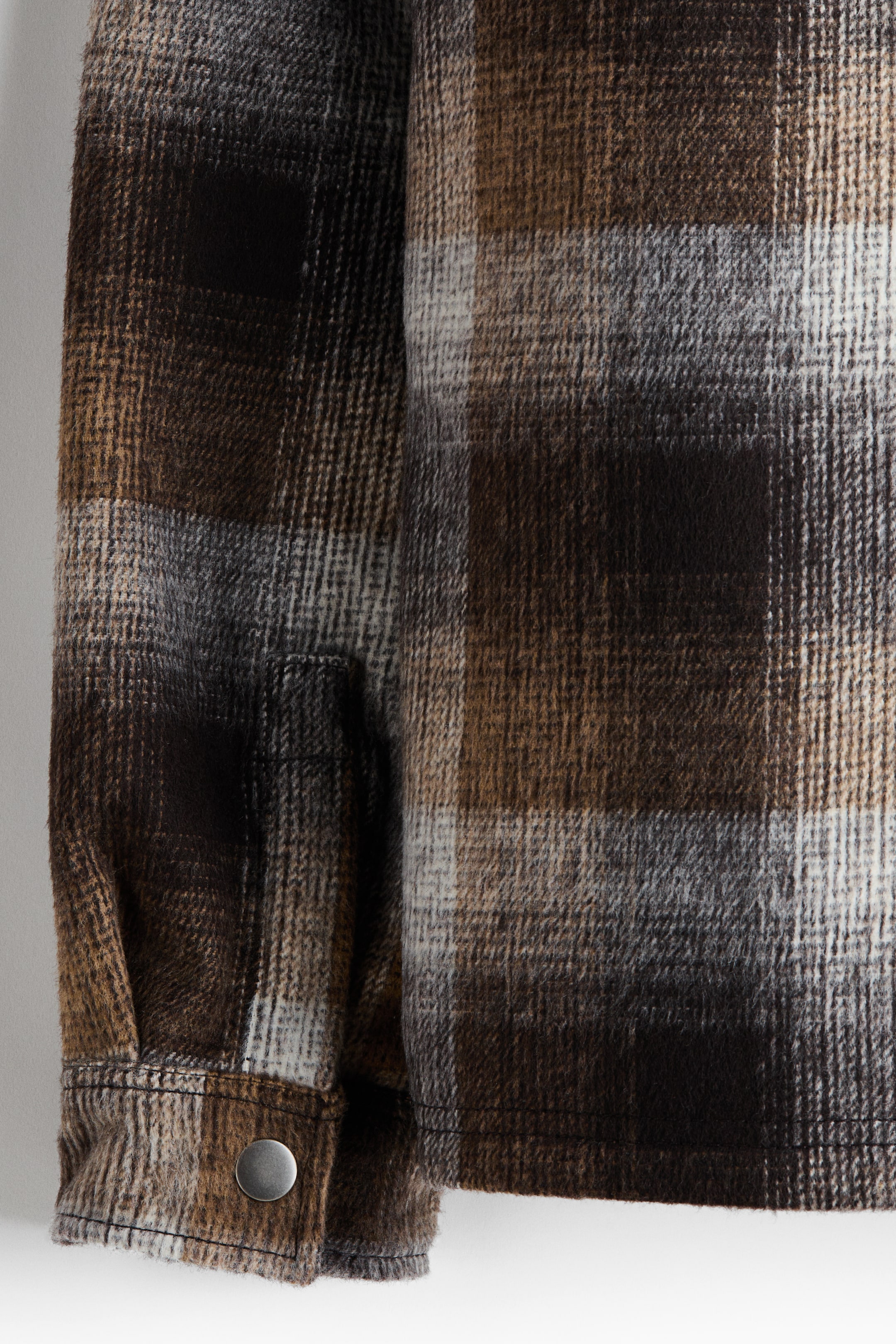 הצגת תמונה גדולה יותר: חולצת ז'קט Relaxed Fit - חום/משבצות - Men | H&M IL 7