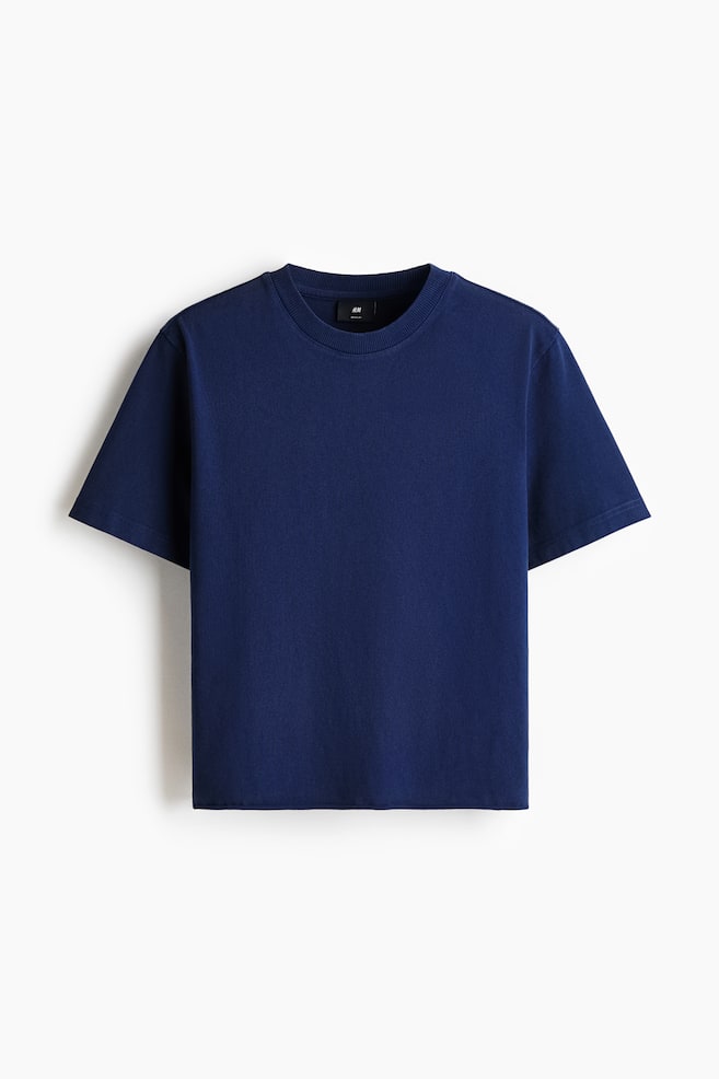 Regular-Fit Washed T-Shirt - Dark blue - 1