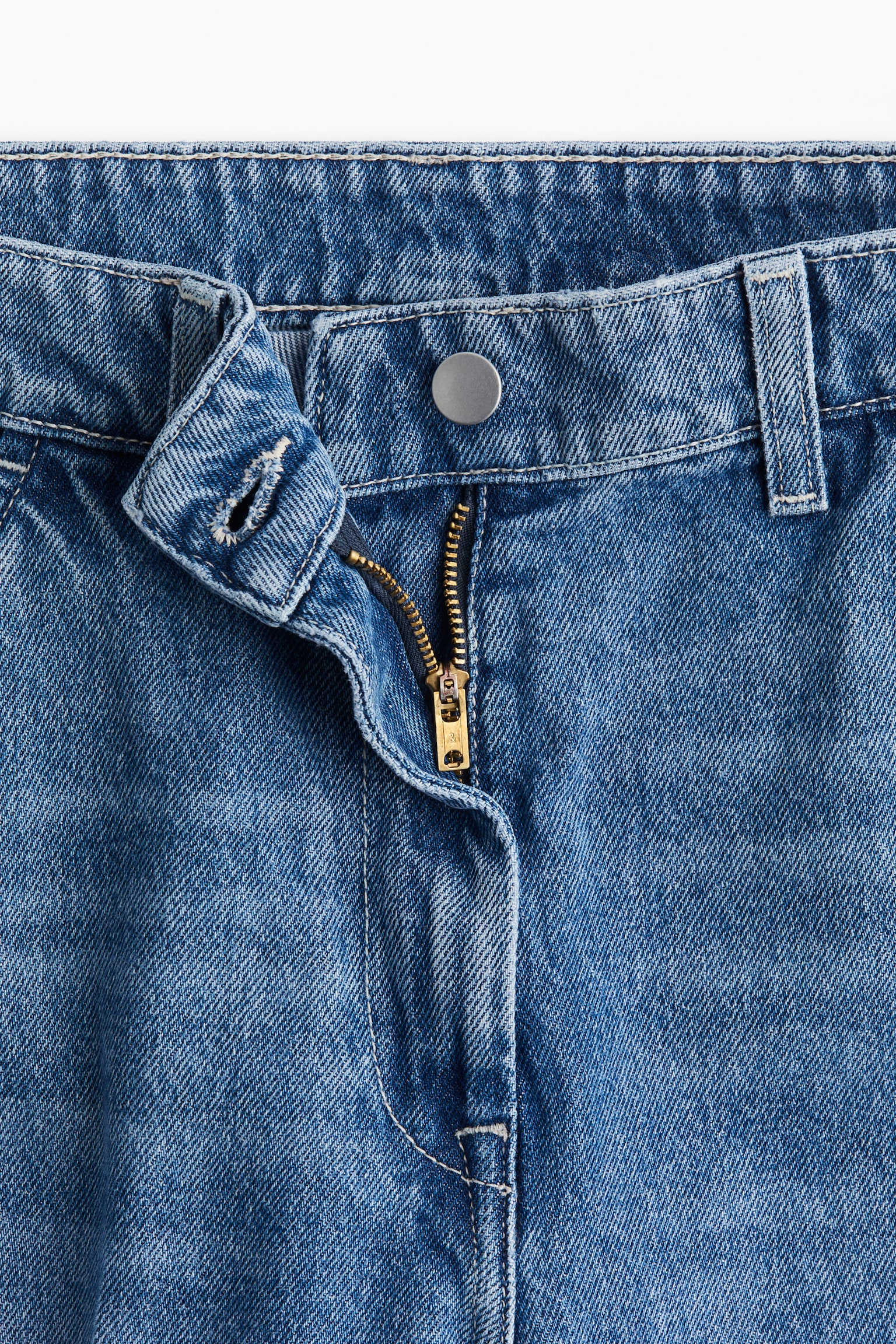 Женские джинсы H&M Straight High, цвет: Светлый джинсовый синий — фото 2