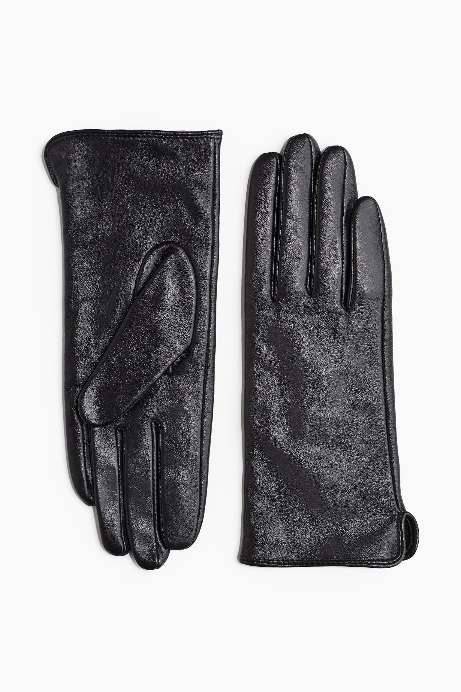 Leather gloves - Black/Black - 2