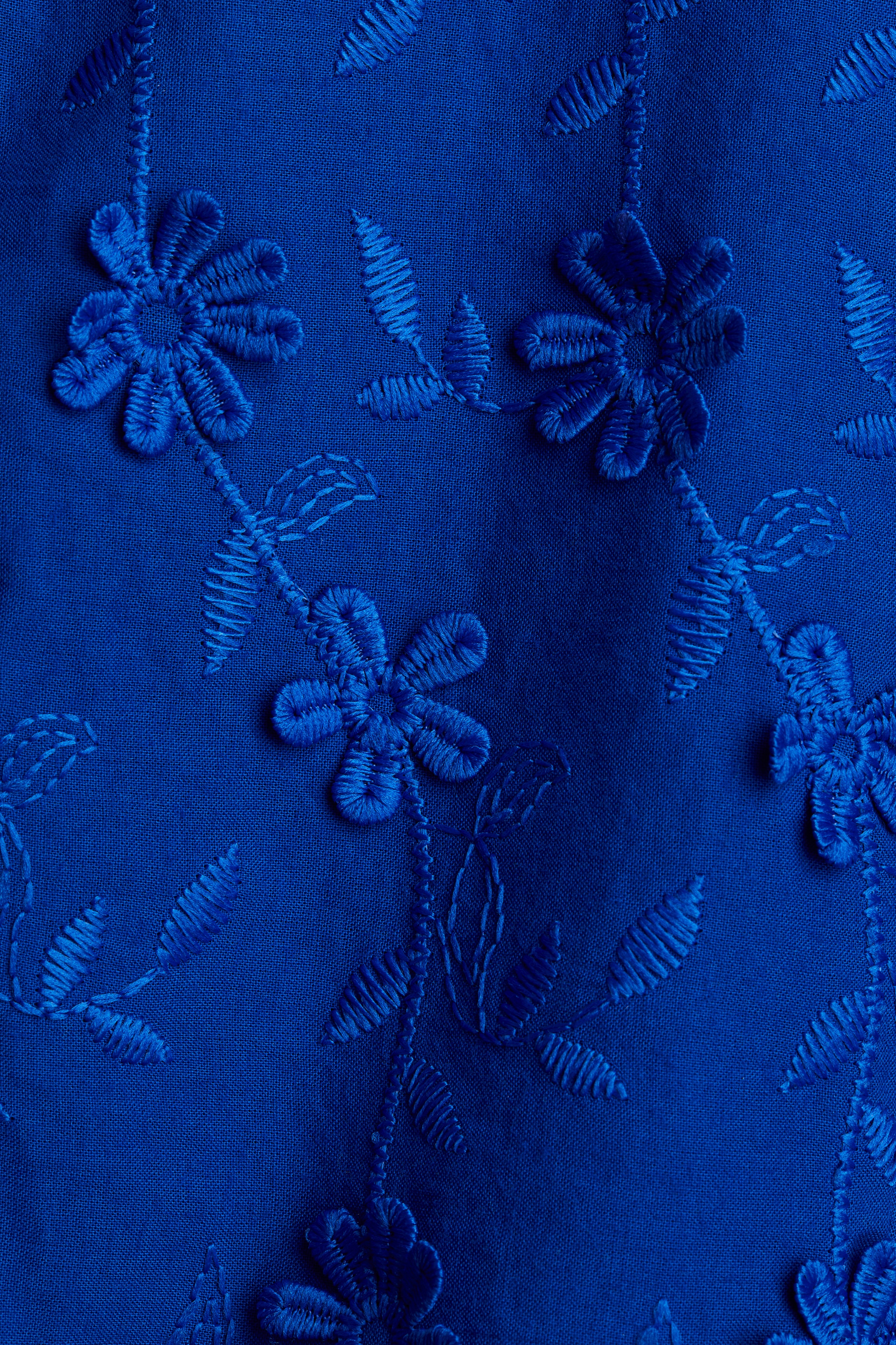 Appliquéd cotton dress