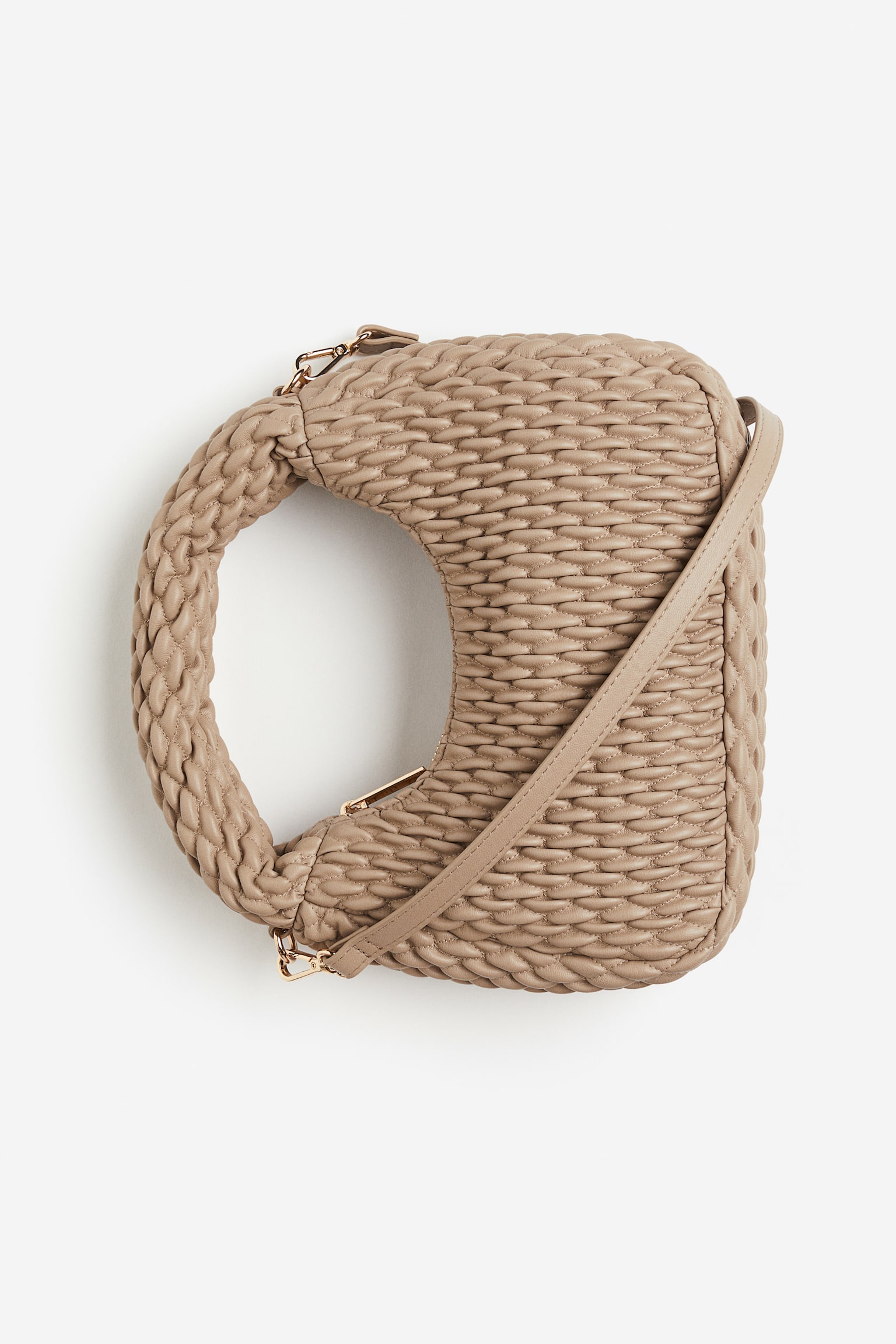 Quilted Crossbody Bag - Beige - 1