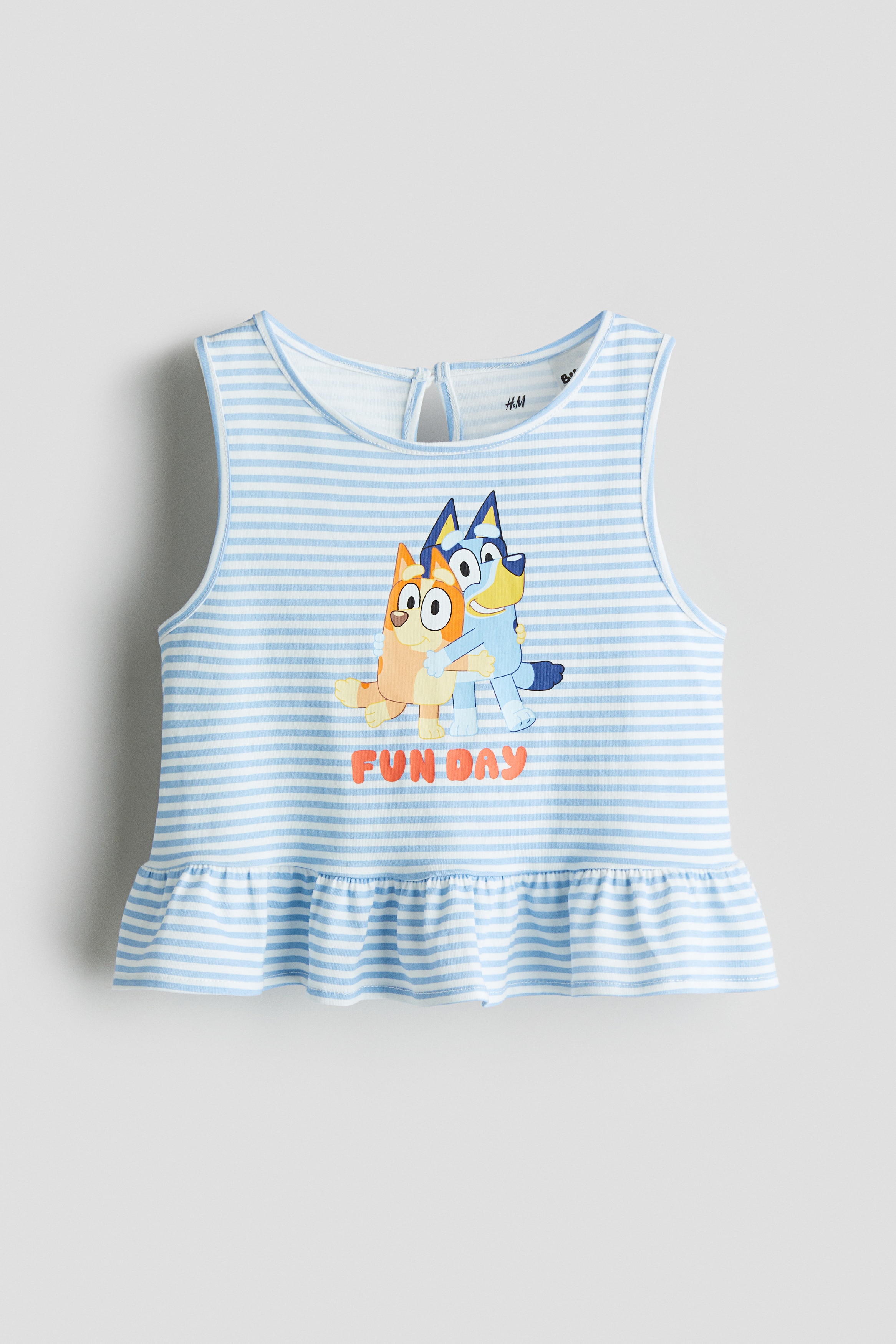 Top péplum avec motif imprimé - Bleu clair/Bluey