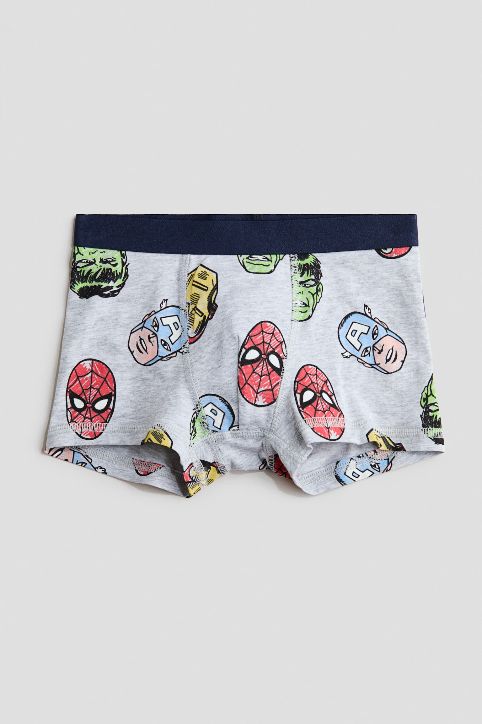 מארז 5 תחתוני בוקסר - אפור בהיר מלאנז'/מארוול קומיקס/אפור בהיר מלאנז‘/אדום/מארוול - 3