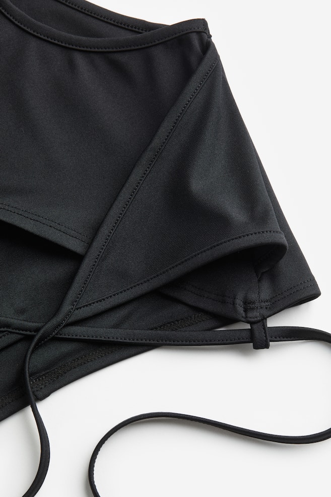 DryMove™ Cropped sports vest top - Black/Beige - 5
