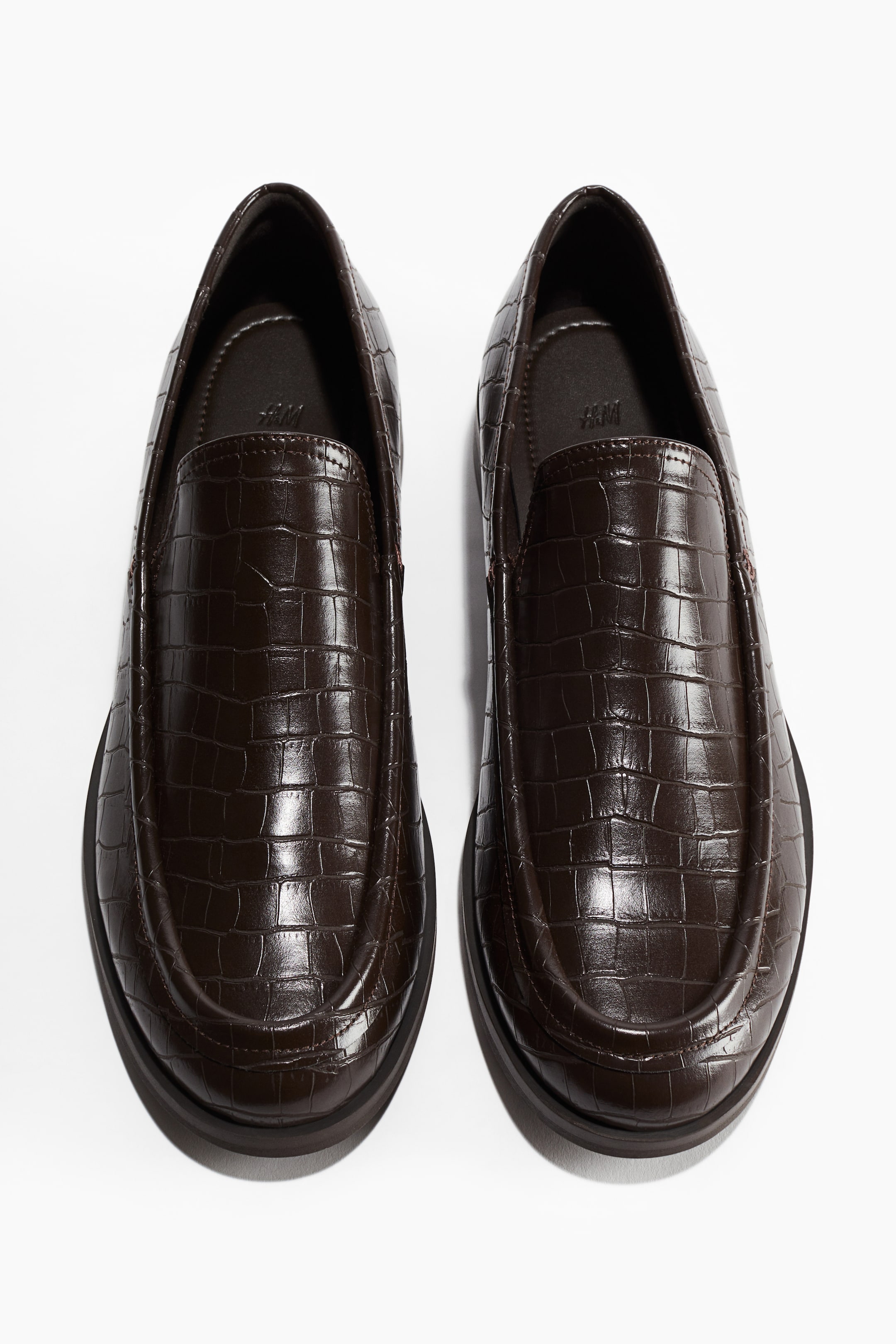 Crocodile-Patterned Loafers