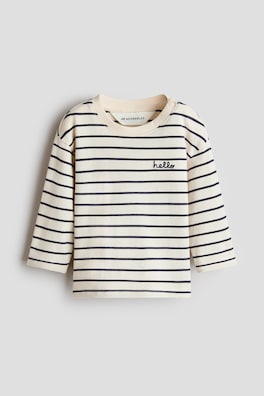 Långärmad T-shirt i bomull