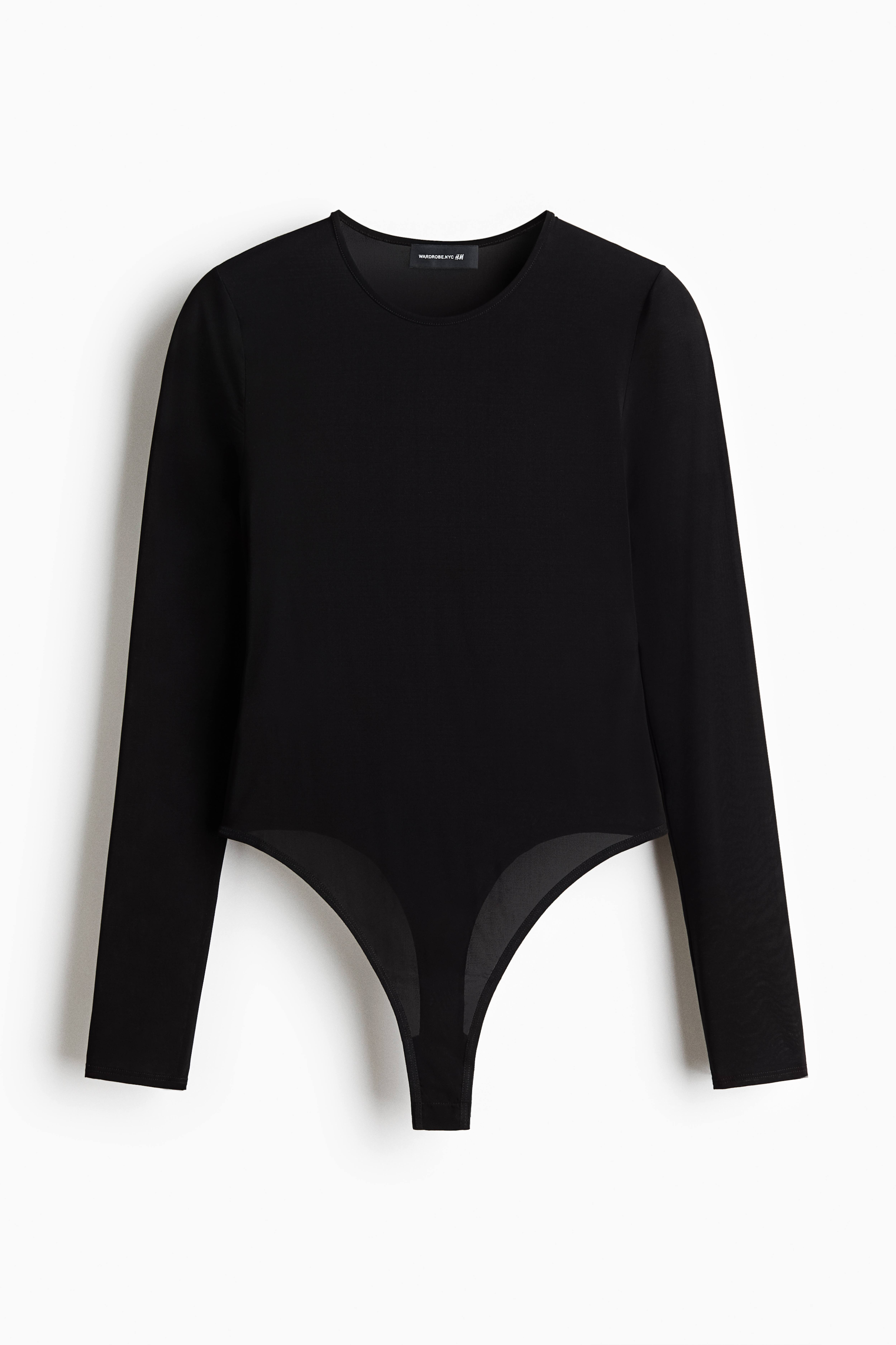 Sheer Long-Sleeved Bodysuit