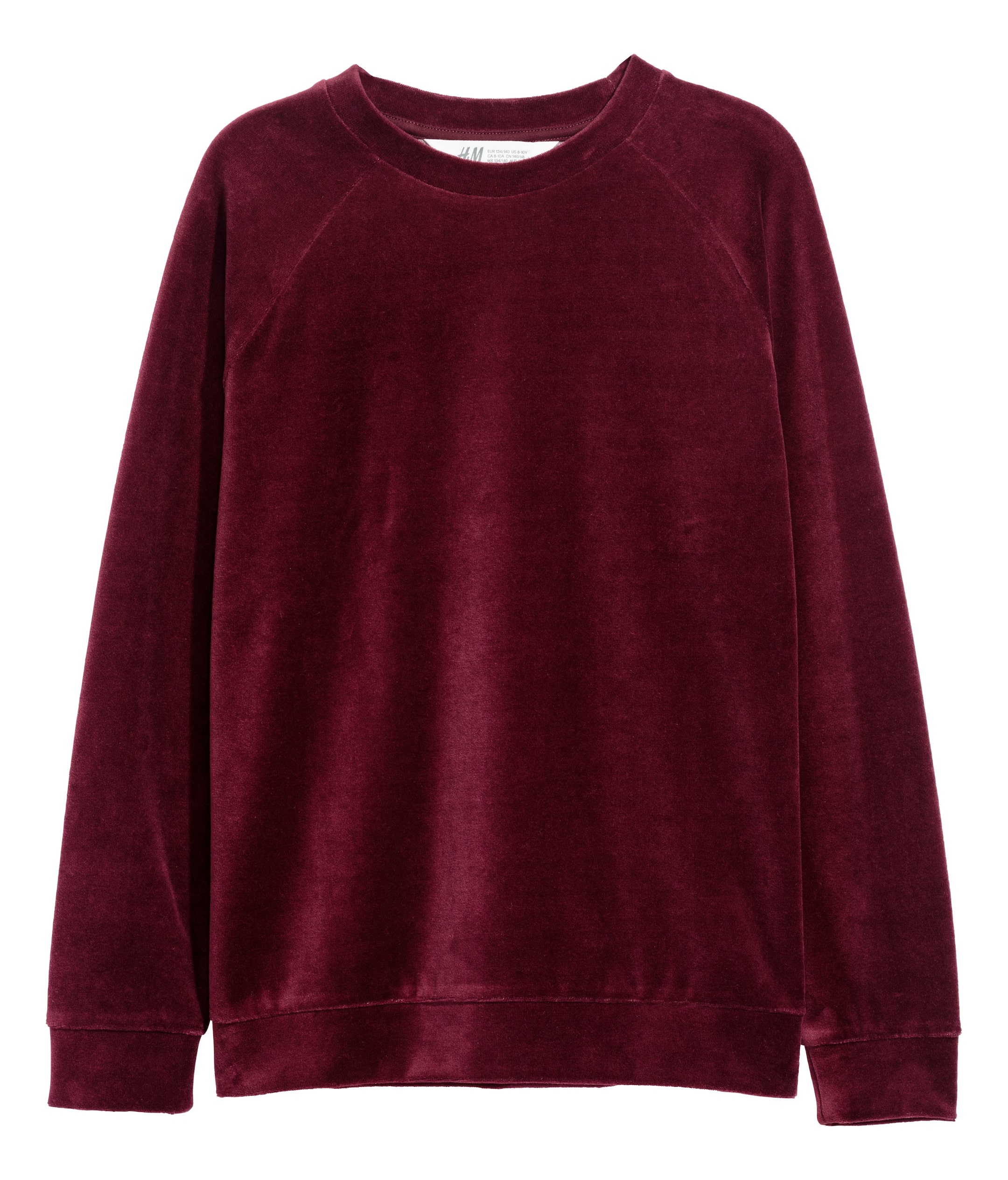 View larger image: Velour sweatshirt - Burgundy - Kids | H&M 1