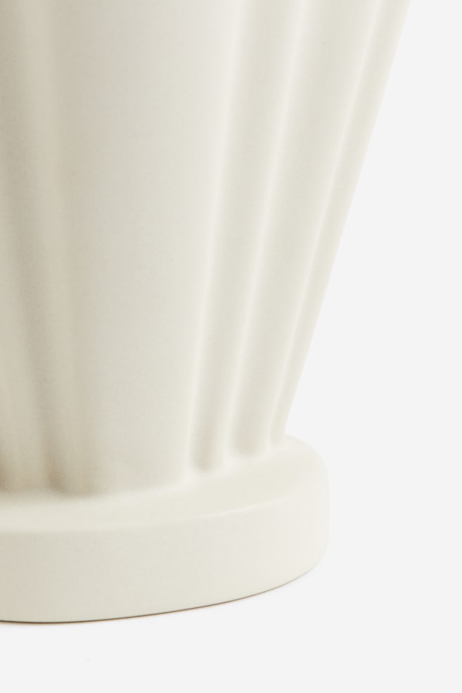 Large stoneware vase - Natural white - 4