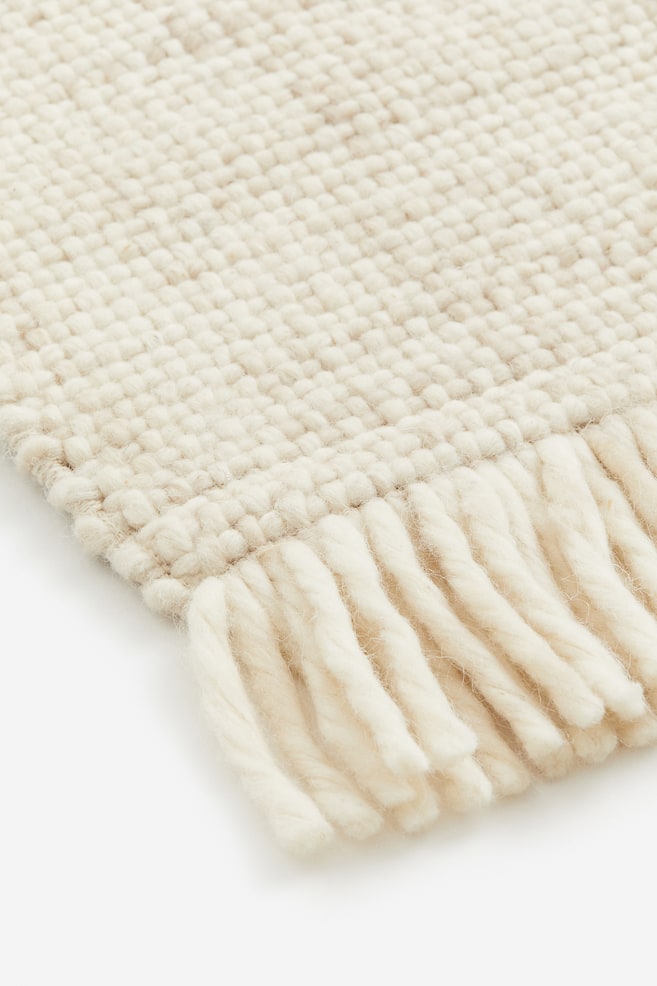 Fringed wool-blend rug - Light beige/Beige - 2