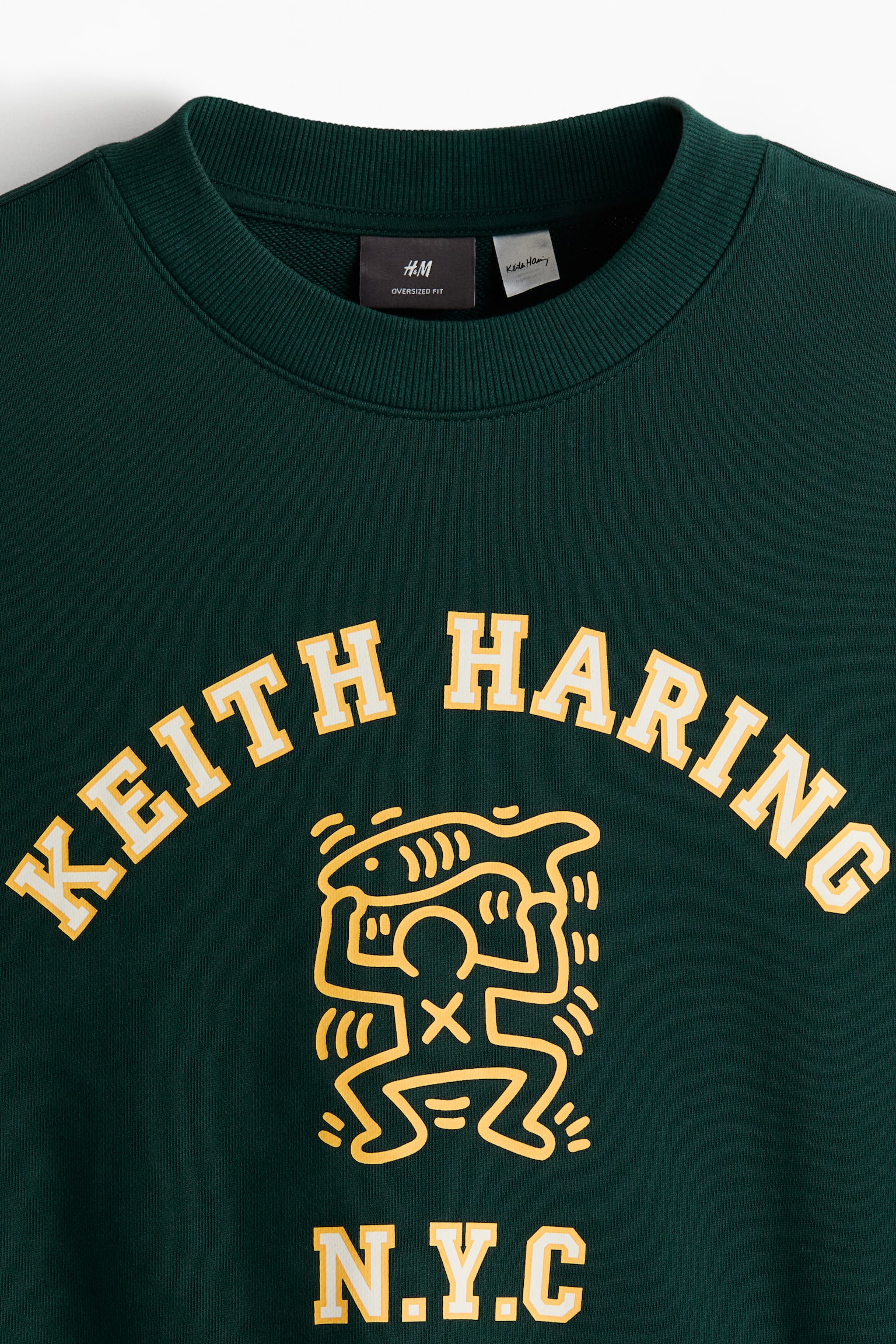 Áo nỉ in hình Oversized Fit - Màu xanh lá đậm/Keith Haring/Màu be nhạt/Keith Haring/Xanh forest/Vincent van Gogh/Màu đen/Cypress Hill - 5