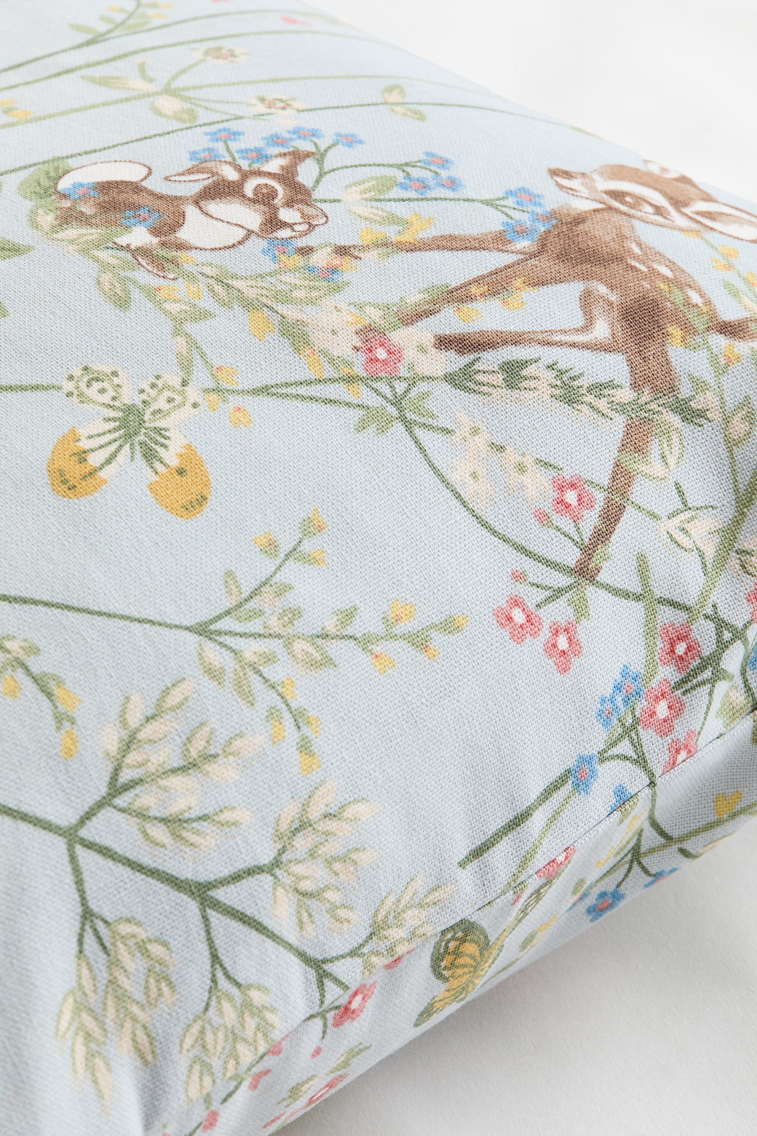 Patterned cotton cushion cover - Light turquoise/Bambi/White/Bambi/Pink/Bambi/Brown/Bambi - 4