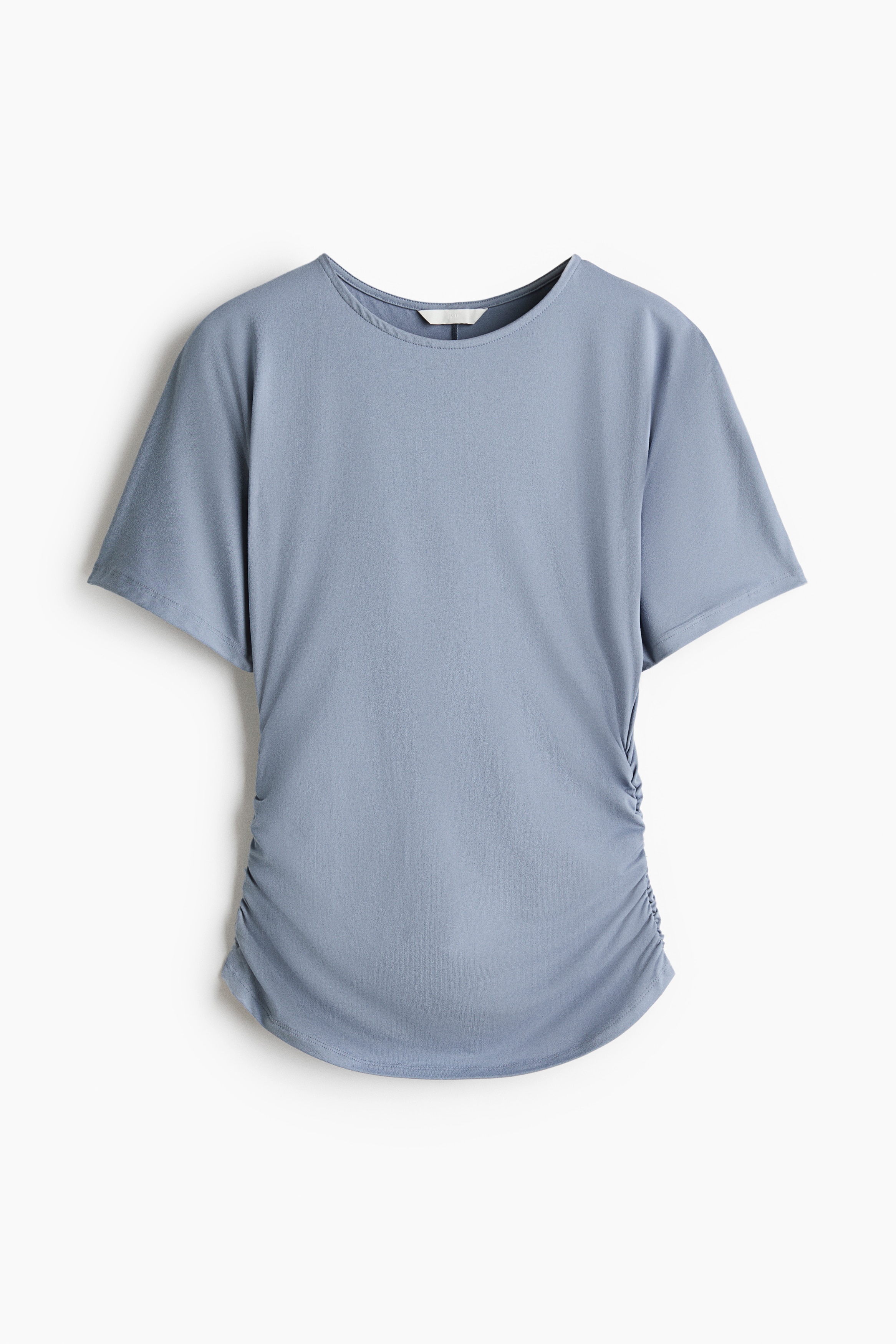 Draped Jersey Top - Dusty blue/Cream/Brown/Black