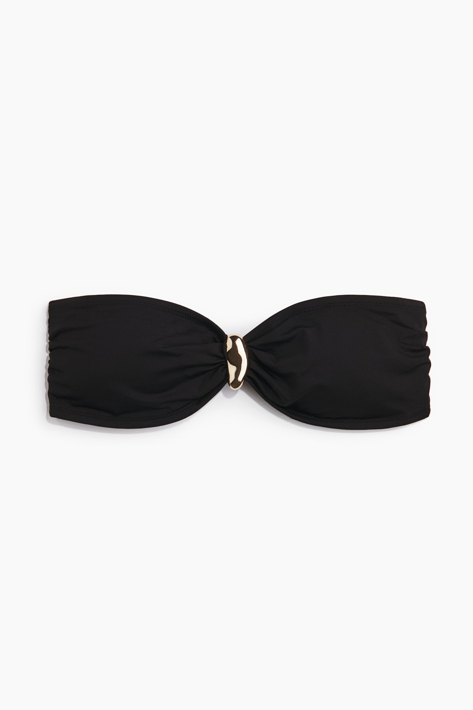 Padded bandeau bikini top - Black