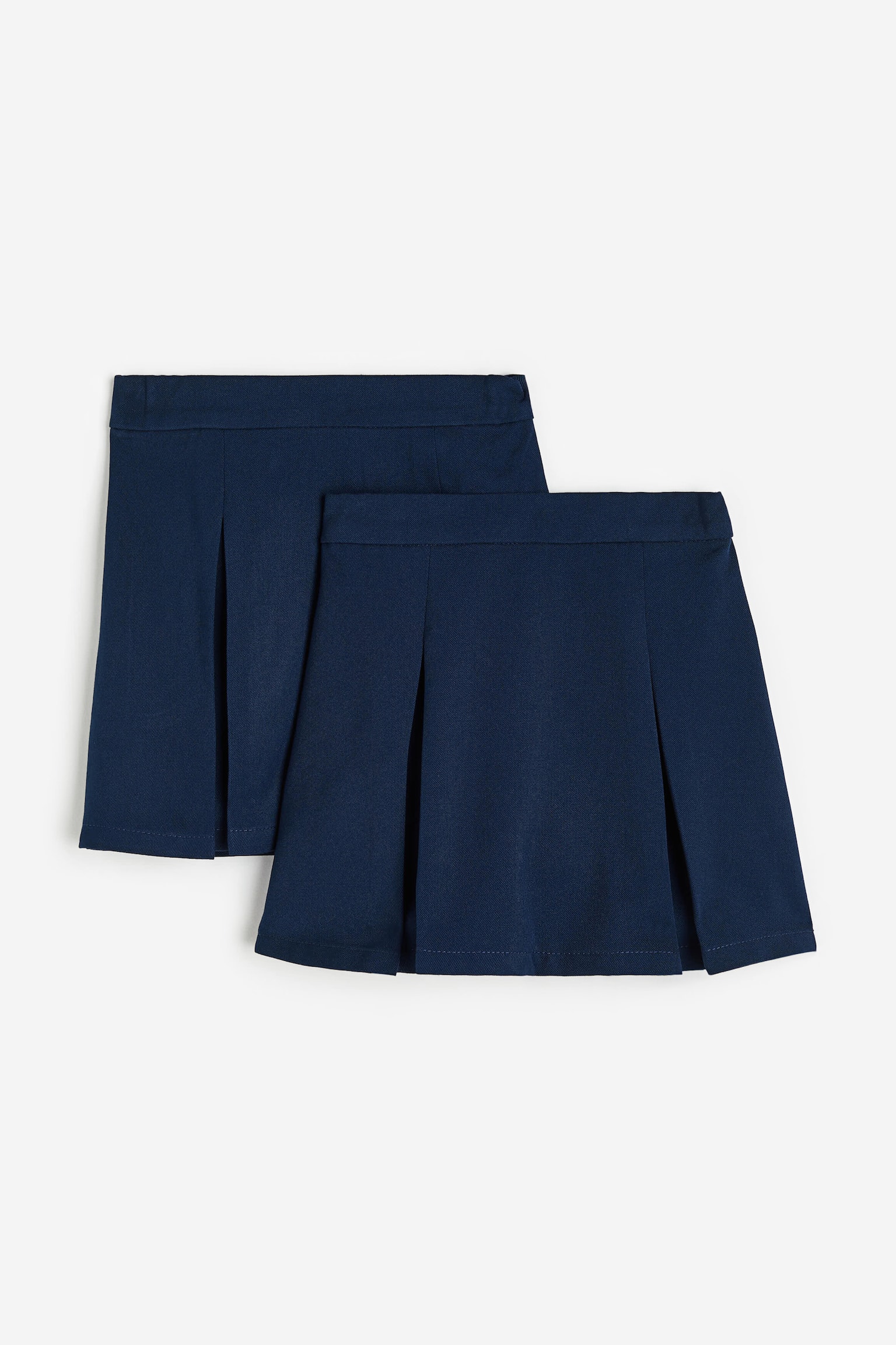 2-pack pleated school skirts - Navy blue/Dark grey/Black - 2