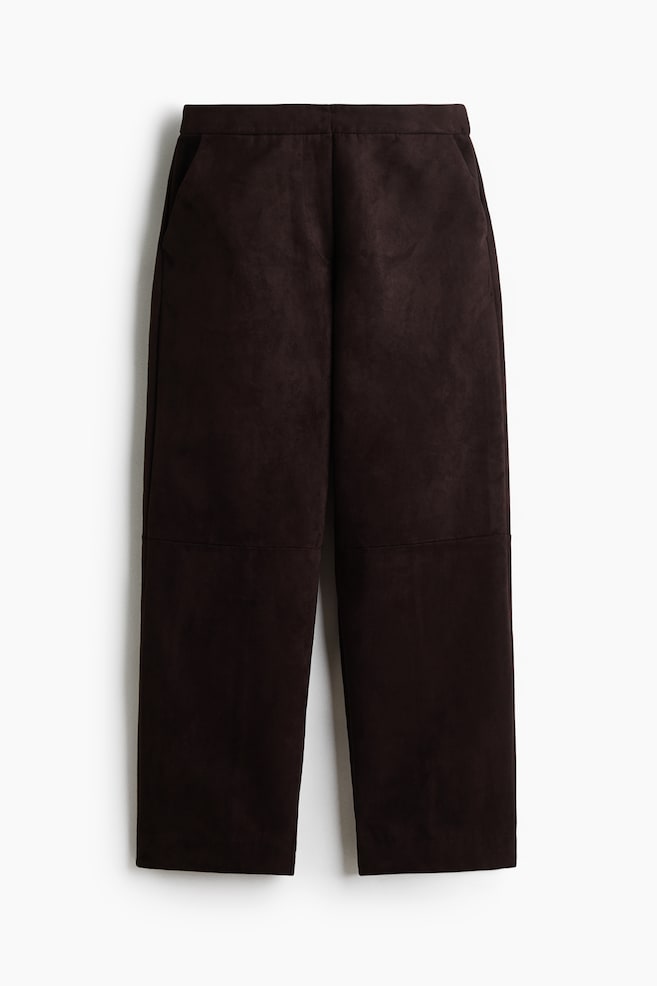 Pantalon avec jambes barrel de longueur cheville - Marron foncé - 1