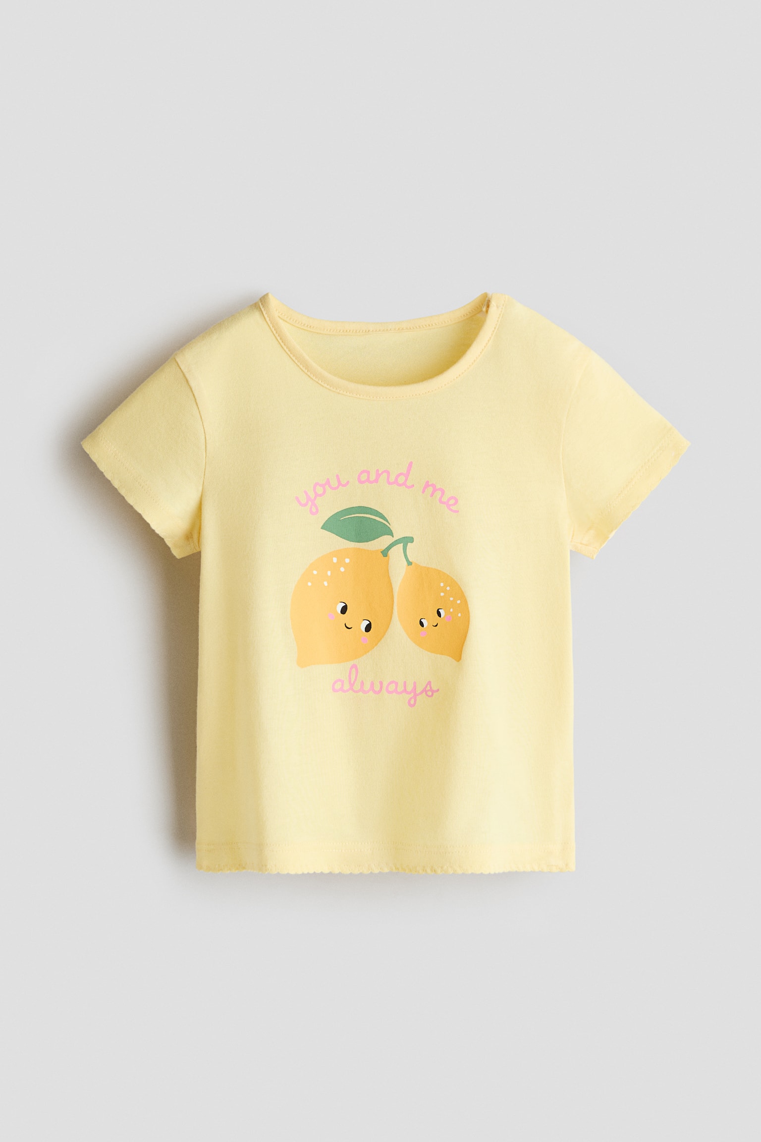 圖案棉質上衣 - 黃色/You and Me/淺粉紅色/Berry Cute/奶油色/花朵