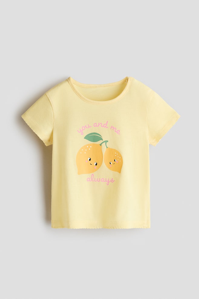 Printed Cotton Top - Yellow/You and Me/Light pink/cherries/White/Summer Fruits/Light green/Love/Light pink/Berry Cute - 1