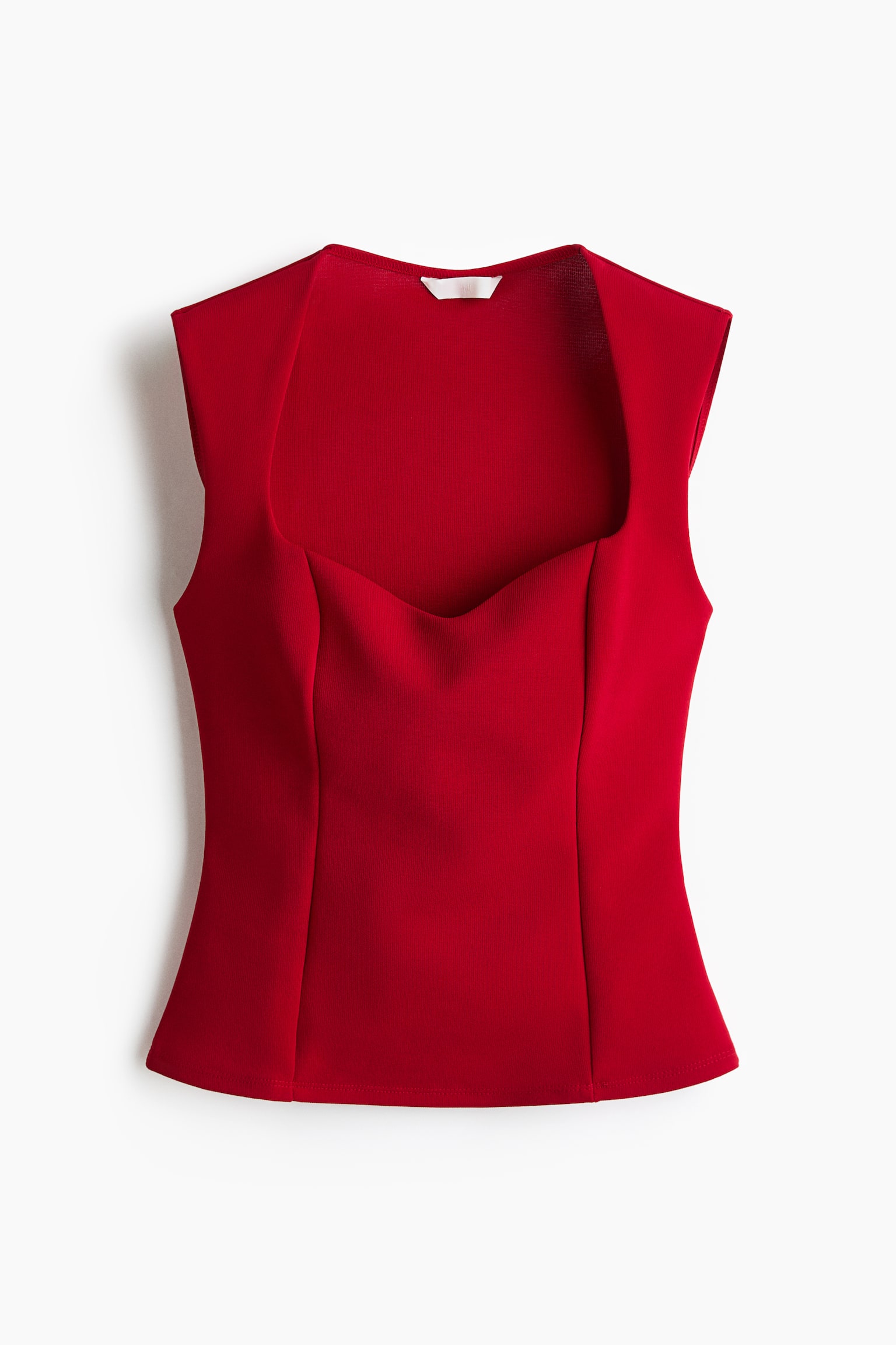 Top de punto sin mangas - Rojo/Negro