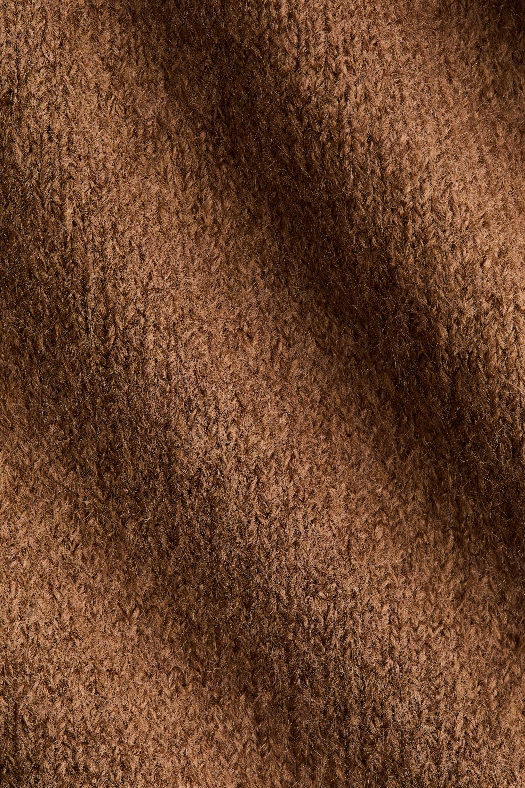 Visa större bild: Finstickad one shoulder-topp - Dark beige - DAM | H&M FI 2