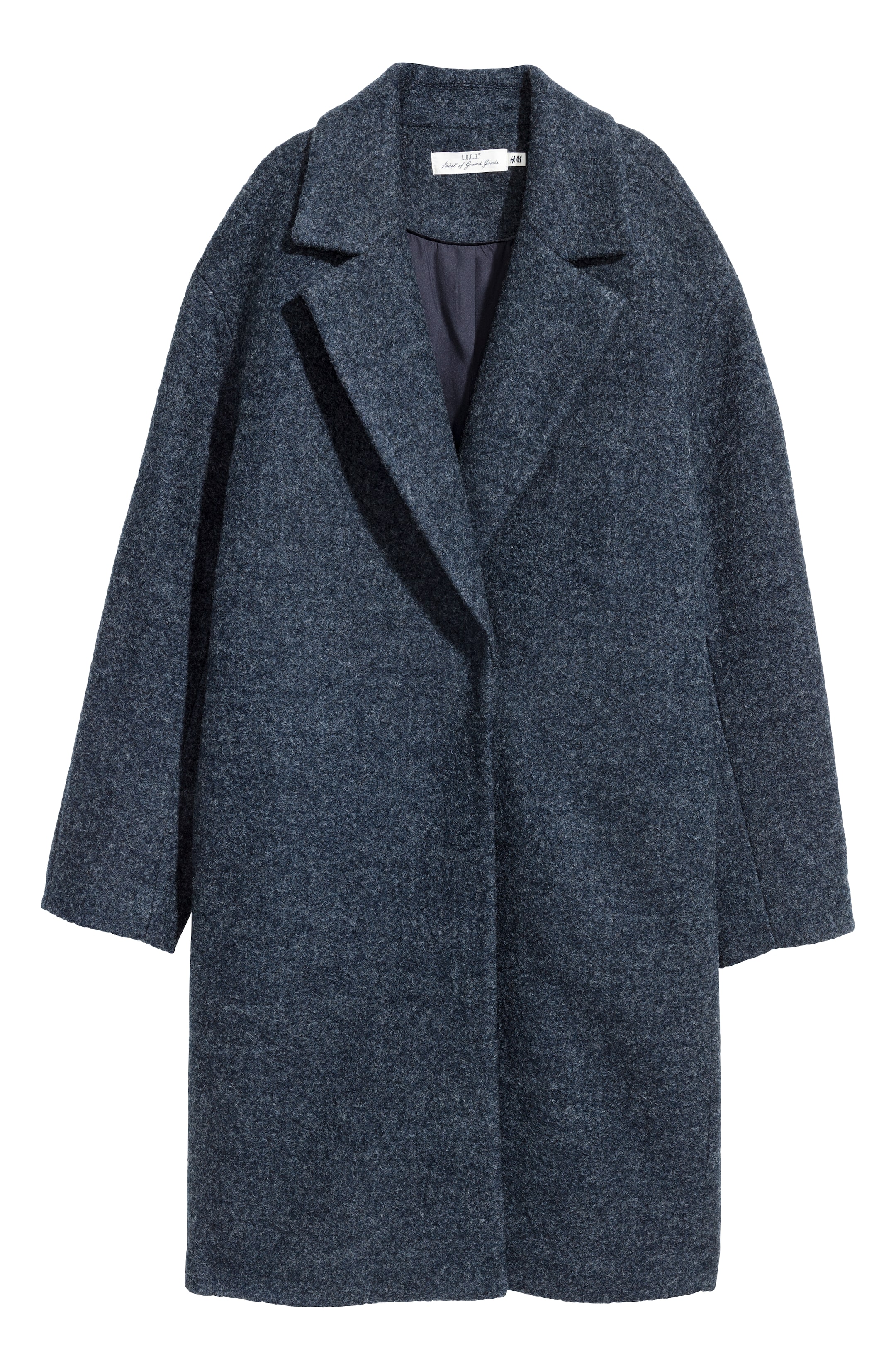 Wool-blend coat - Dark blue - Ladies | H&M GB