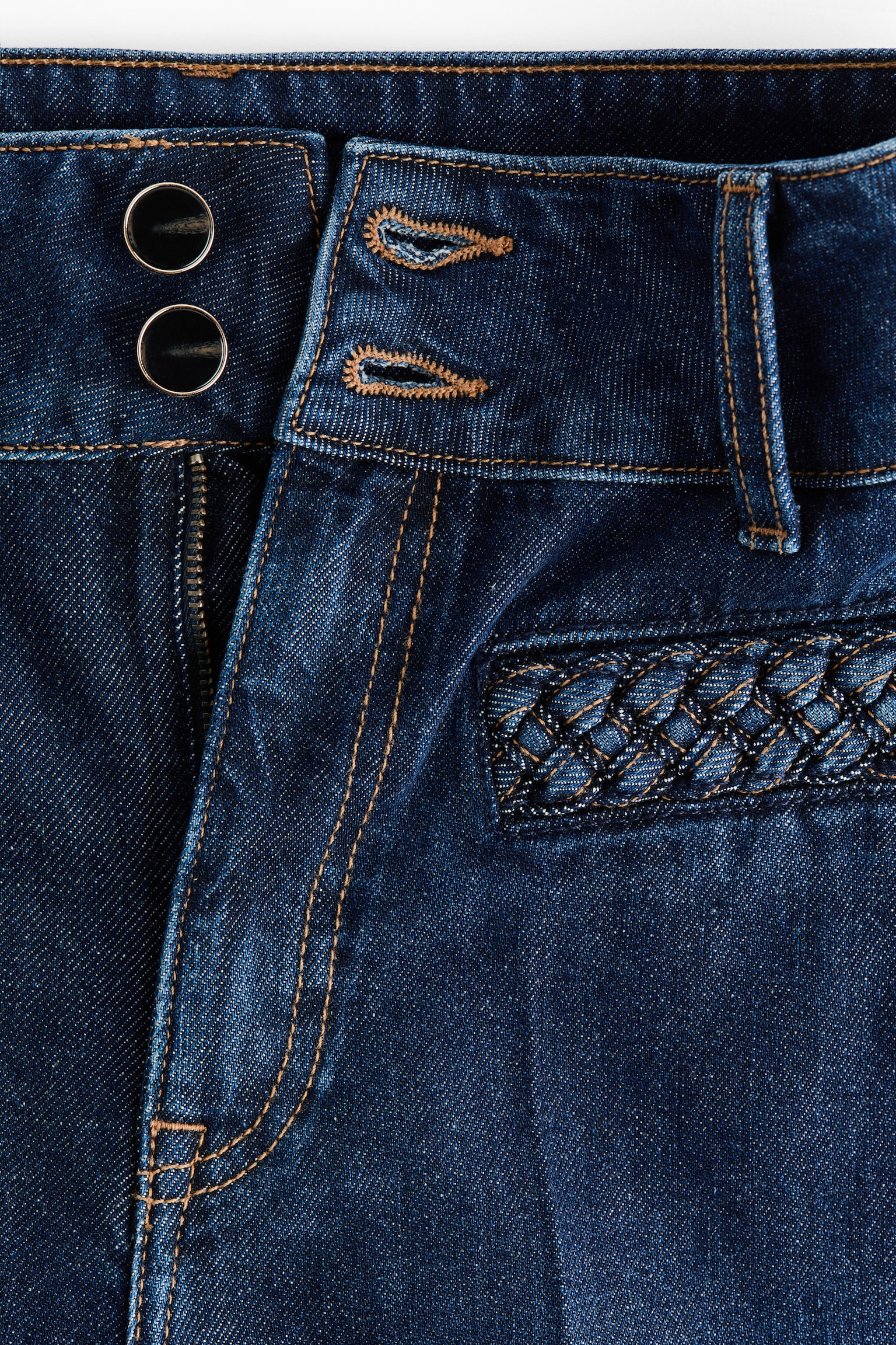 Wide High Jeans - ダークデニムブルー/デニムブルー/ホワイト - 3