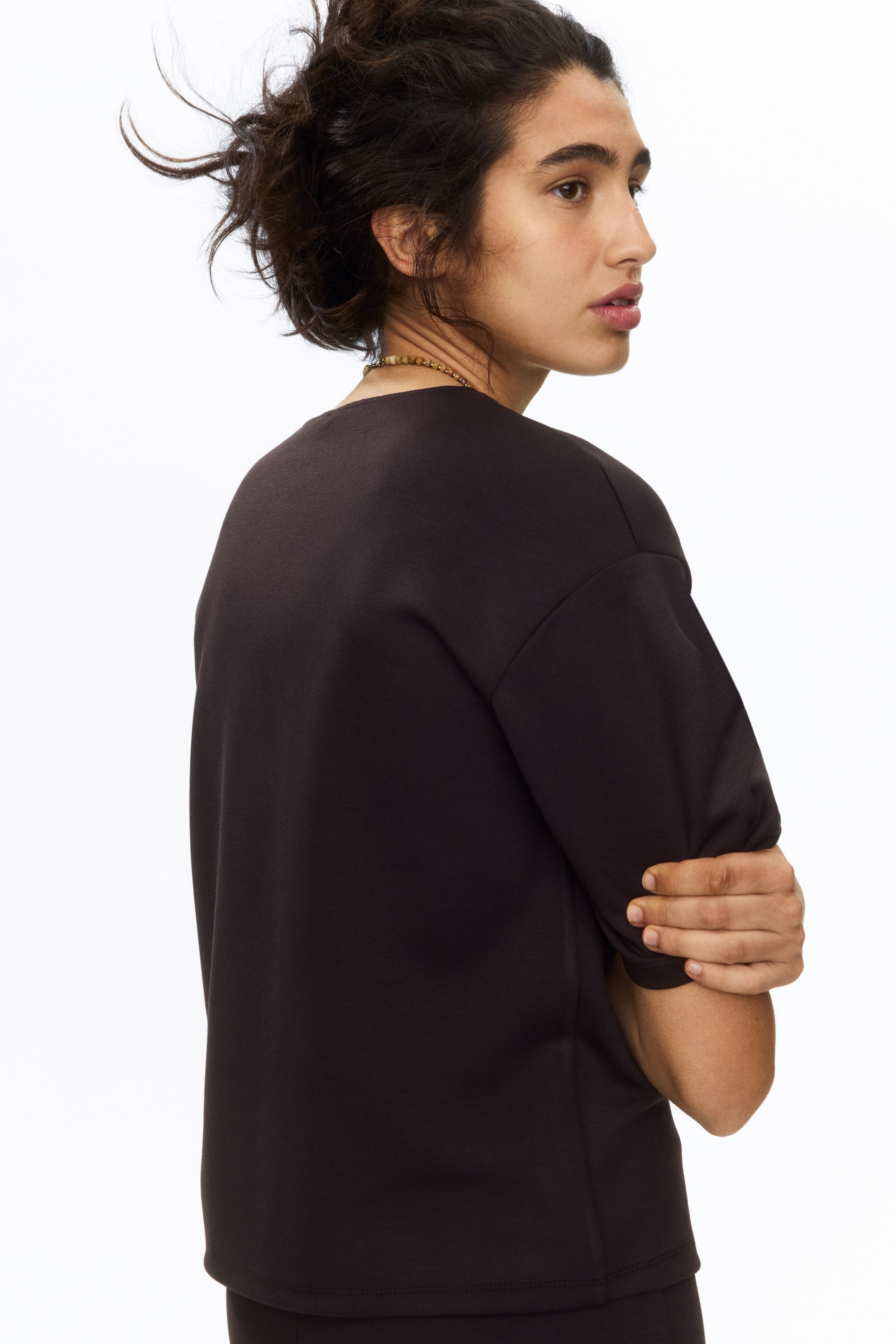 Boxy jersey top