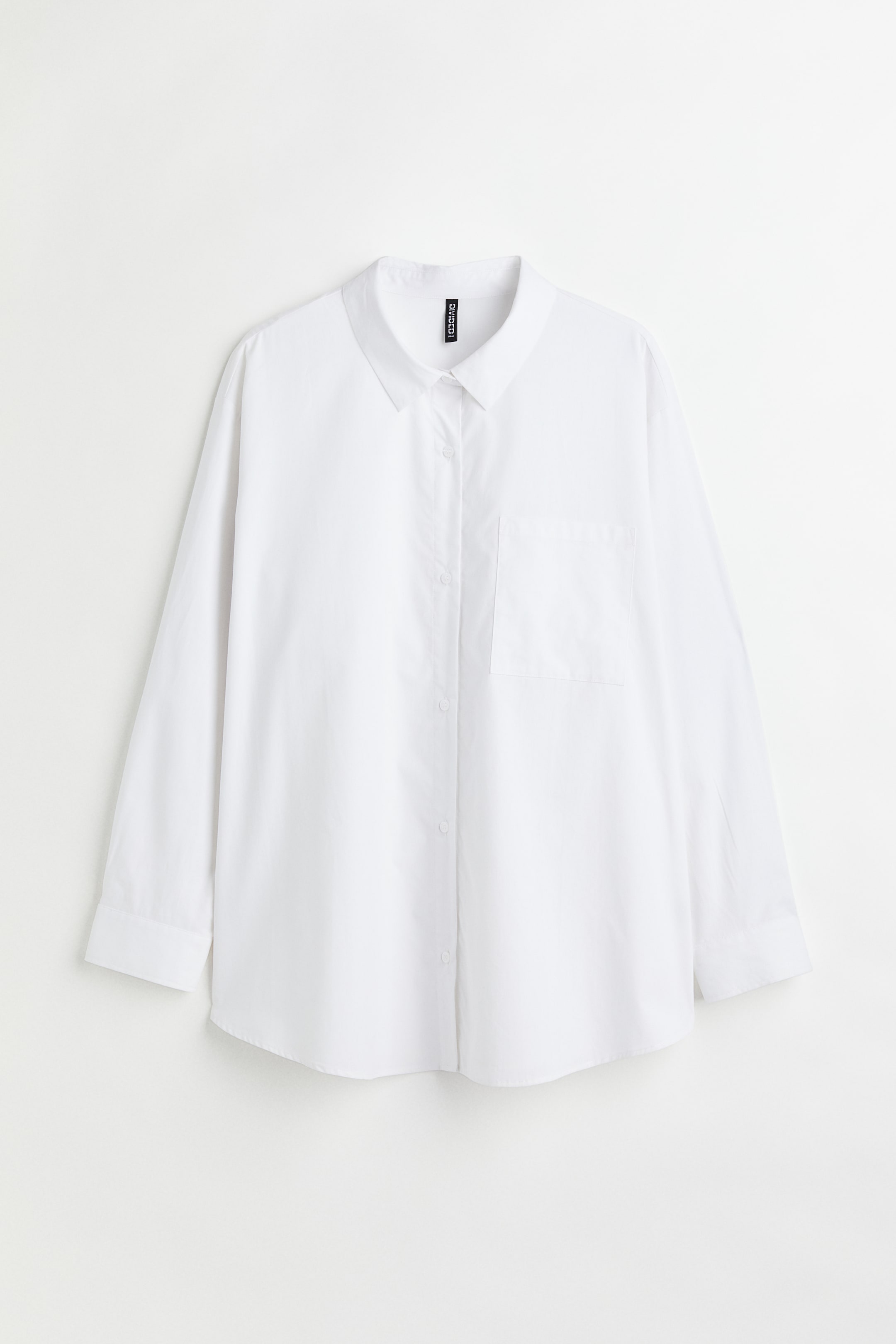 H&M+ Oversized Cotton Shirt - White - Ladies | H&M US