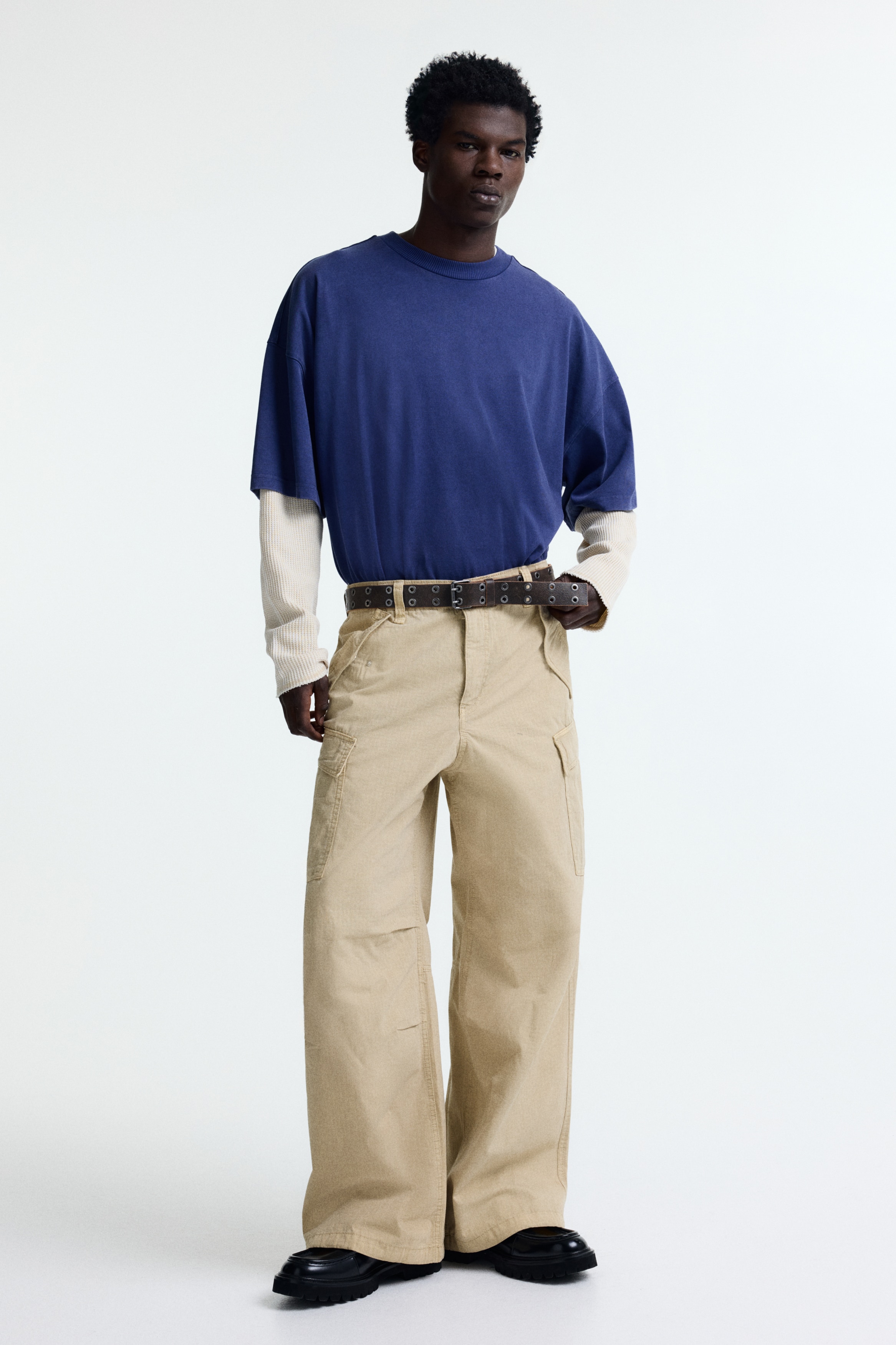 H & M - Loose Fit Cargo trousers - ベージュ
