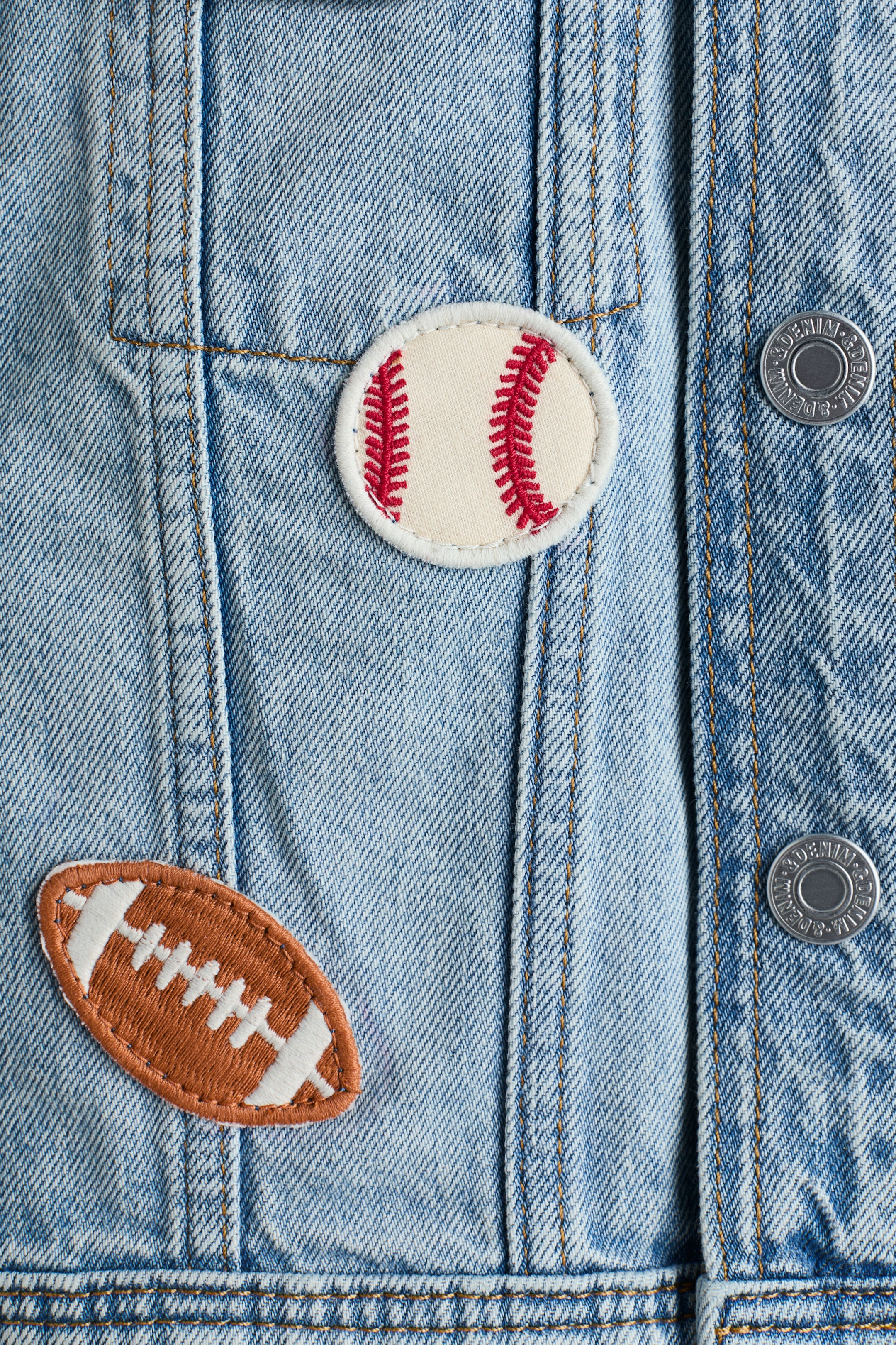 Детские куртки H&M Motif-Detail Denim Jacket — фото 3