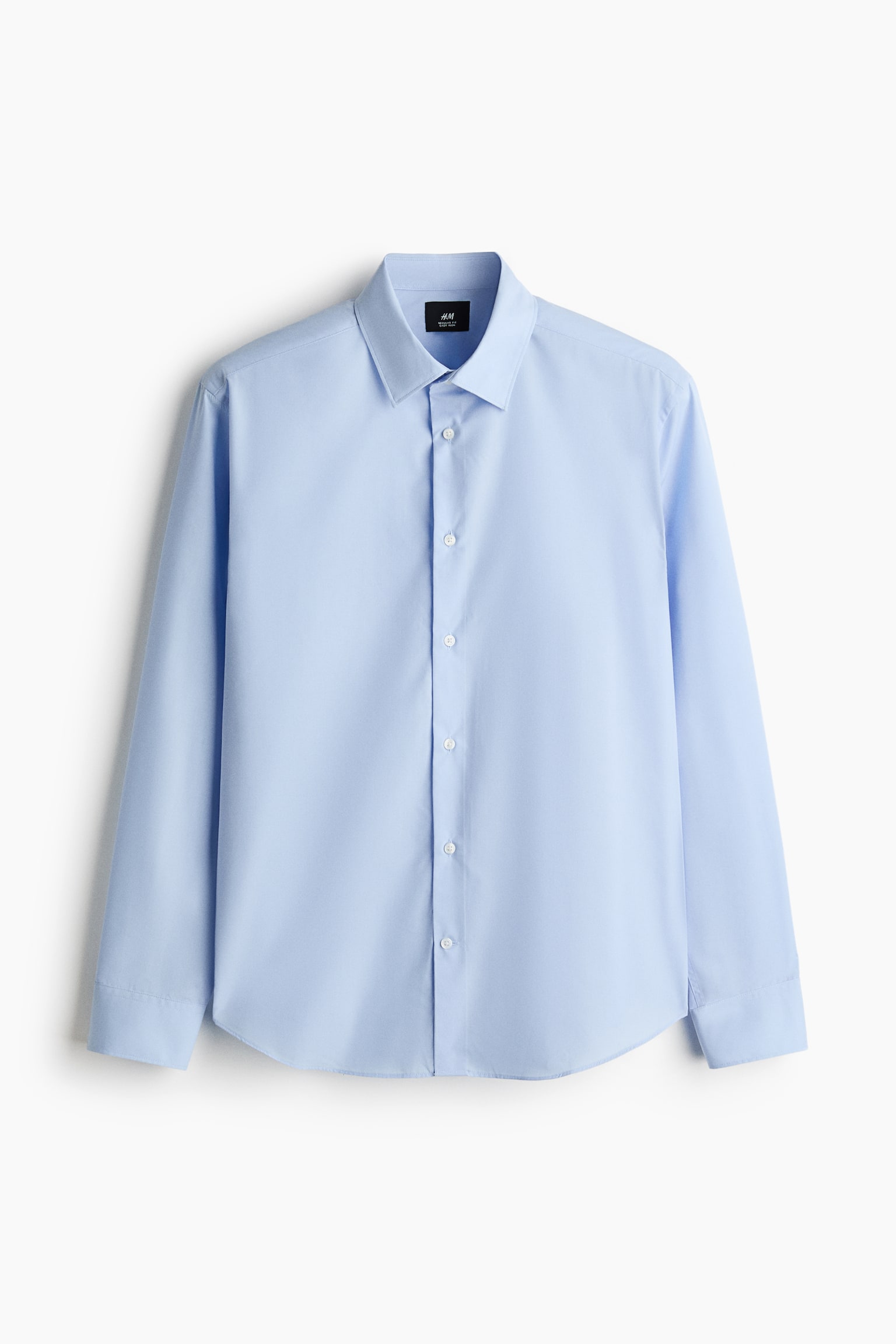 Regular Fit Easy-iron Shirt - Light blue/White/Dark brown/Black/Light blue/Light blue/striped - 1