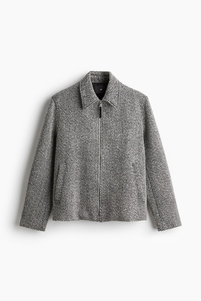 Jacke aus Wollmix in Regular Fit - Schwarz/Weiß - 1