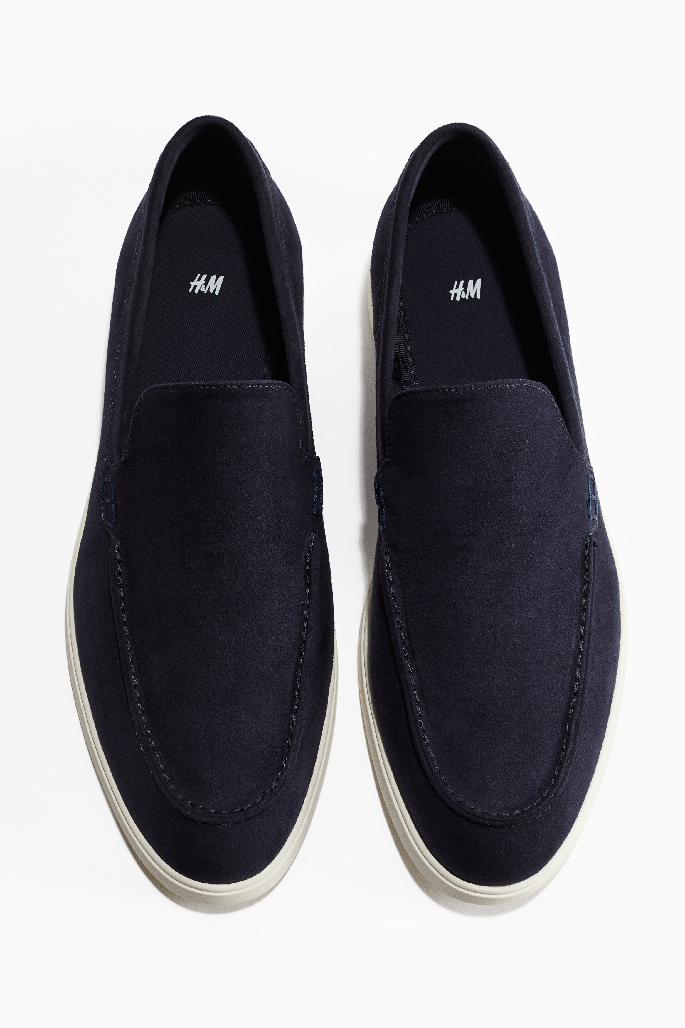 H&M Men\'s Suede Penny Loafers in Dark Blue H&M Blue Premium Suede Loafers | eBay main image 2