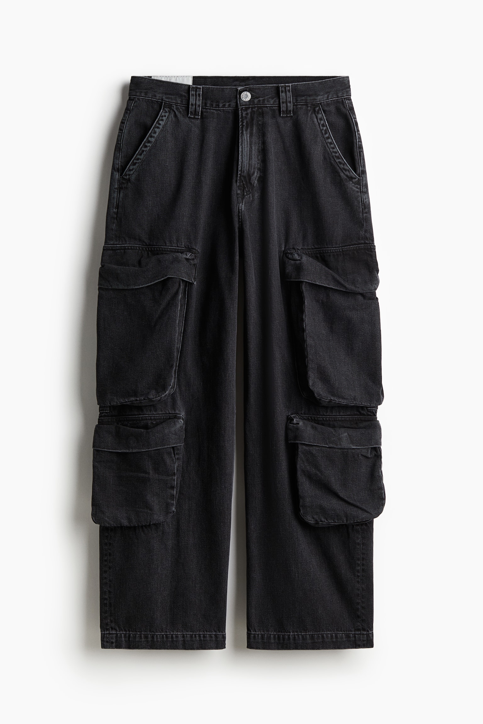 Baggy Cargo Jeans - Denim black/Denim beige - 2