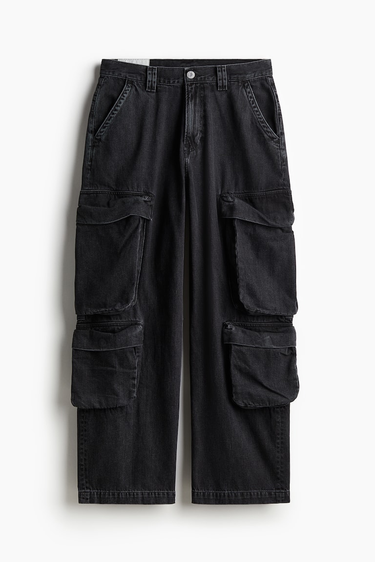 バギーカーゴデニム - デニムブラック - Men | H&M JP