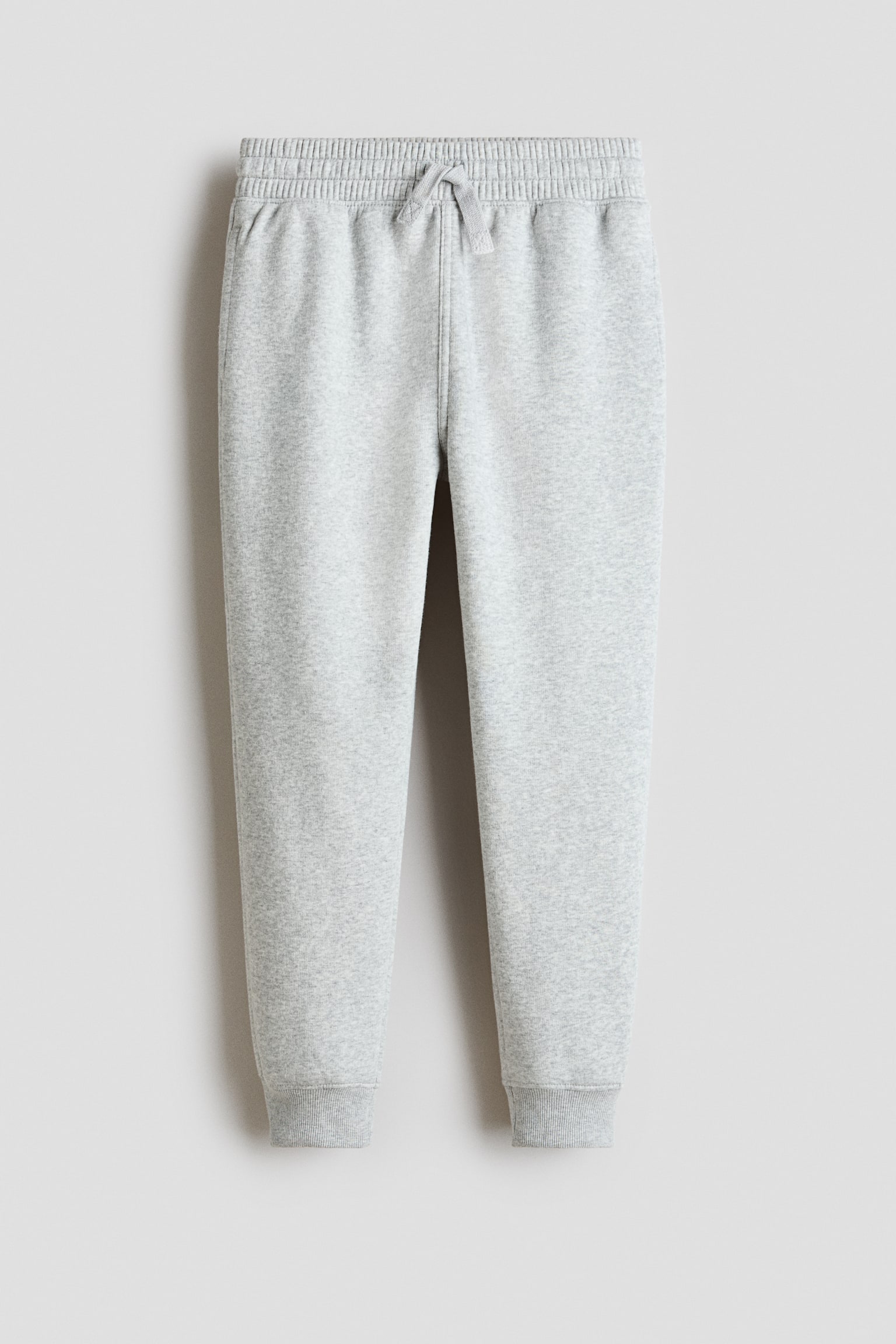 Joggers con interior peinado - Gris jaspeado claro/Azul marino - 1