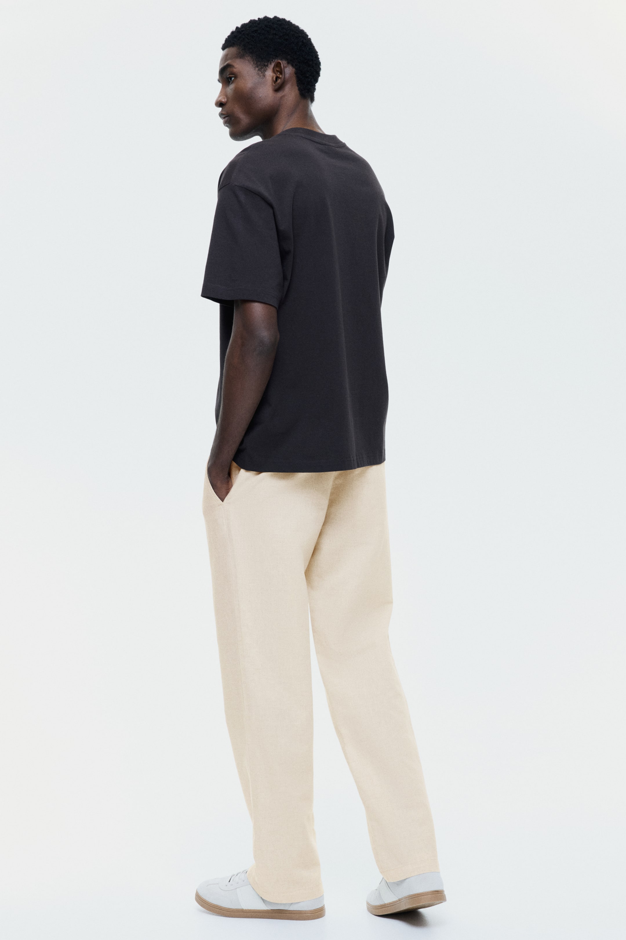 Pantalon classique en lin mélangé