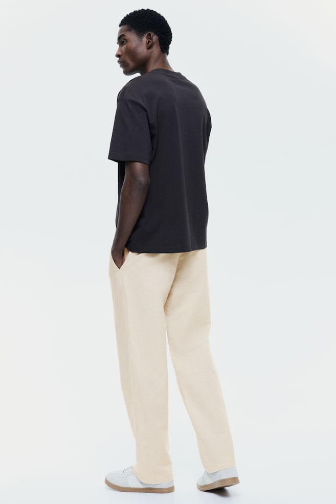 Regular-Fit Linen-Blend Pants - Light beige/Dark brown/Black/Navy blue/Dark blue/White - 3