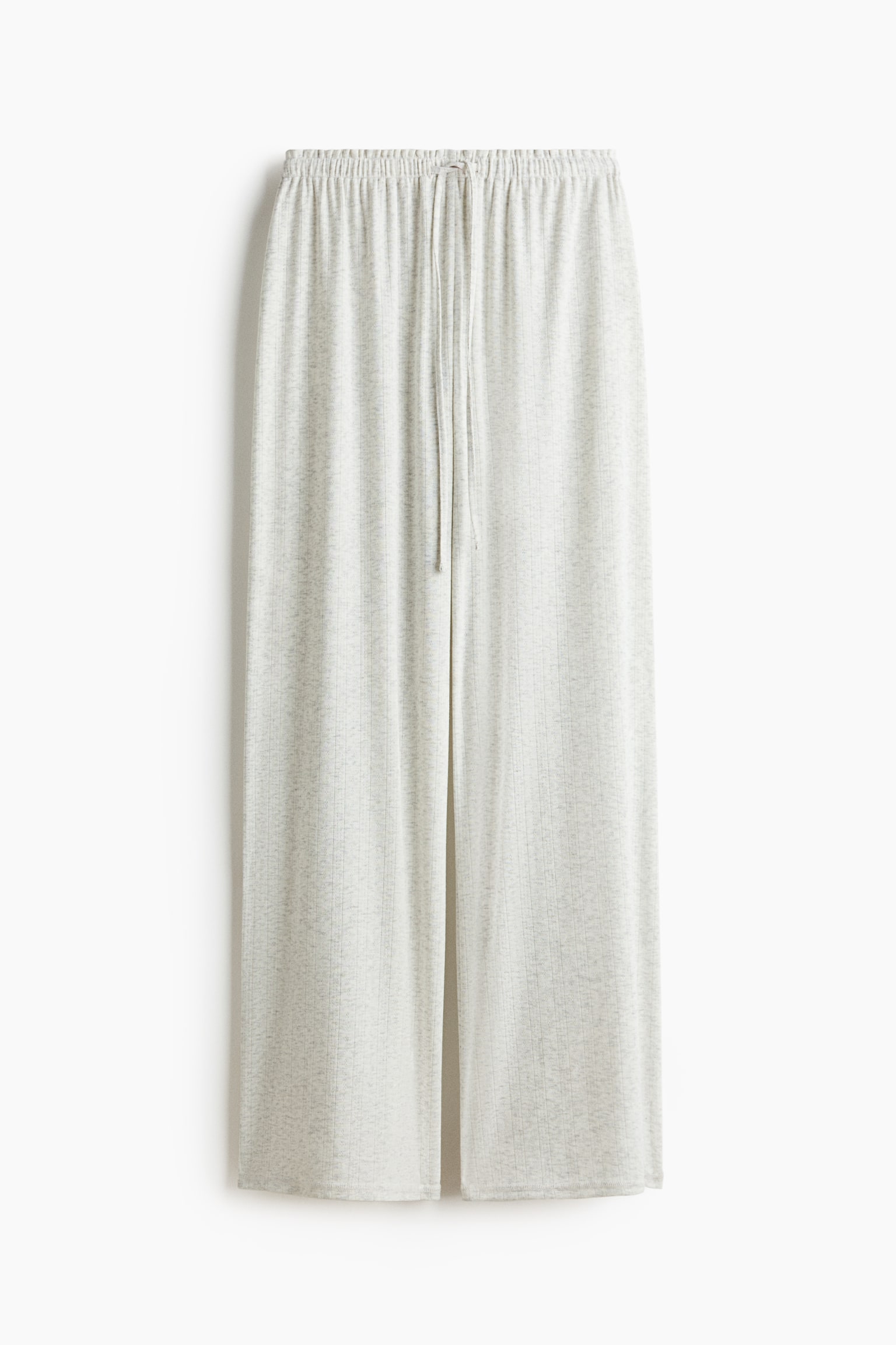 Pointelle pyjama bottoms - Light grey marl/Black/Cream/Floral/Cream - 1