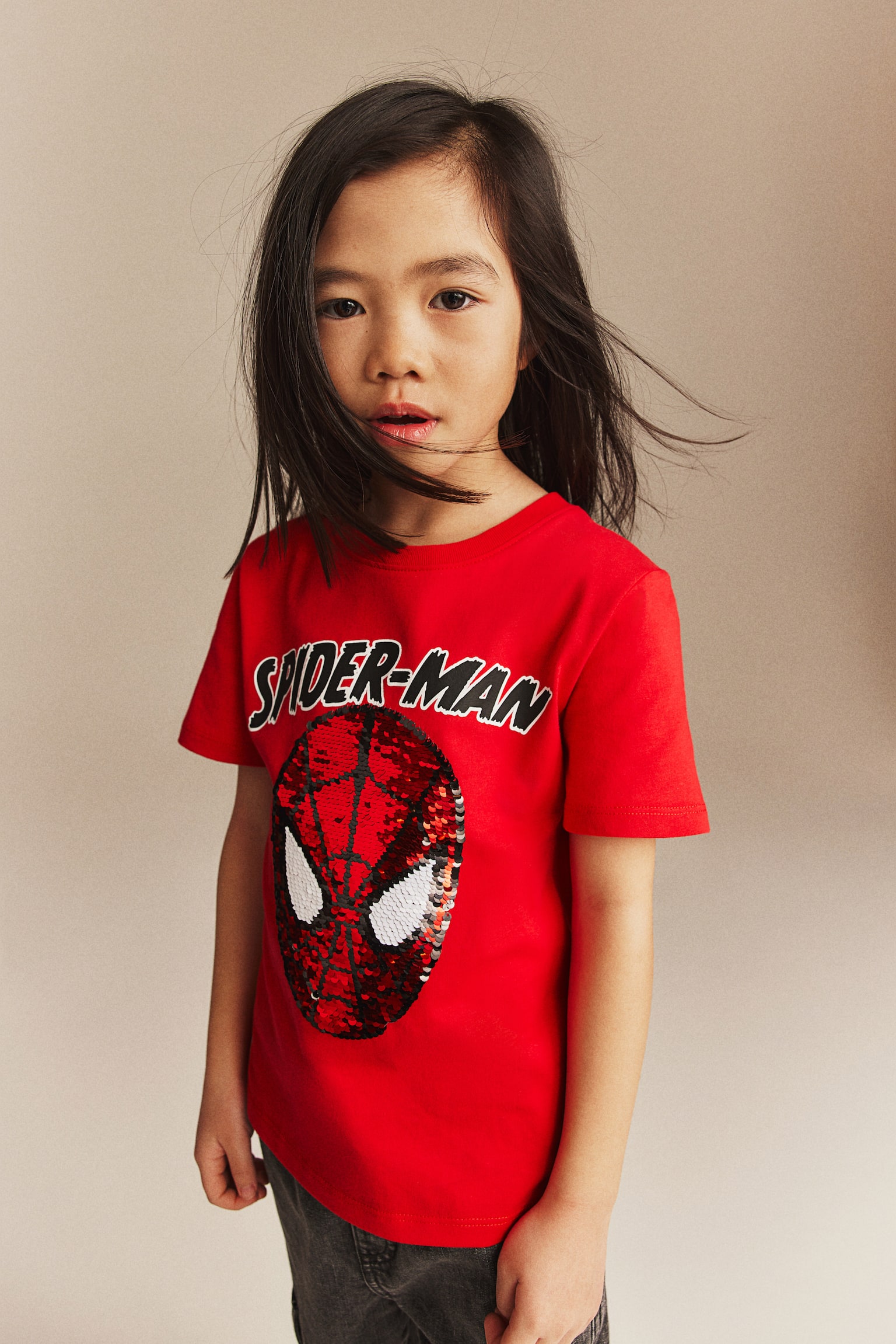 Reversible Sequin Tee - Bright red/Spider-Man/Black/Pokémon - 1